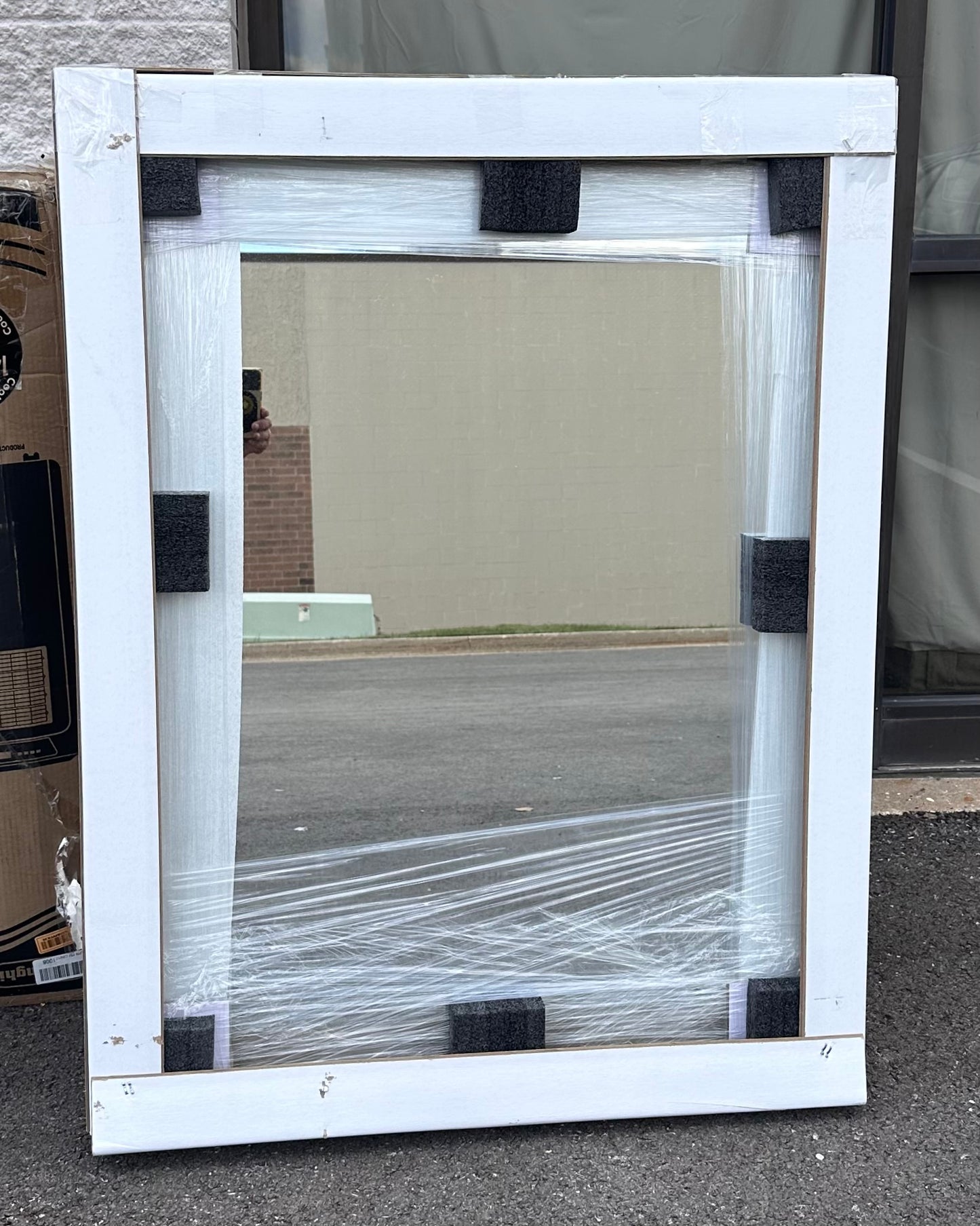 Frame My Mirror Gold Metal Framed Mirror, 30" x 40" Mirror for Bathroom, Metal Frame, True Reflections Glass, Gold Finish, Stanton Design, Hangs Horizontally or Vertically, Made in USA (M380)