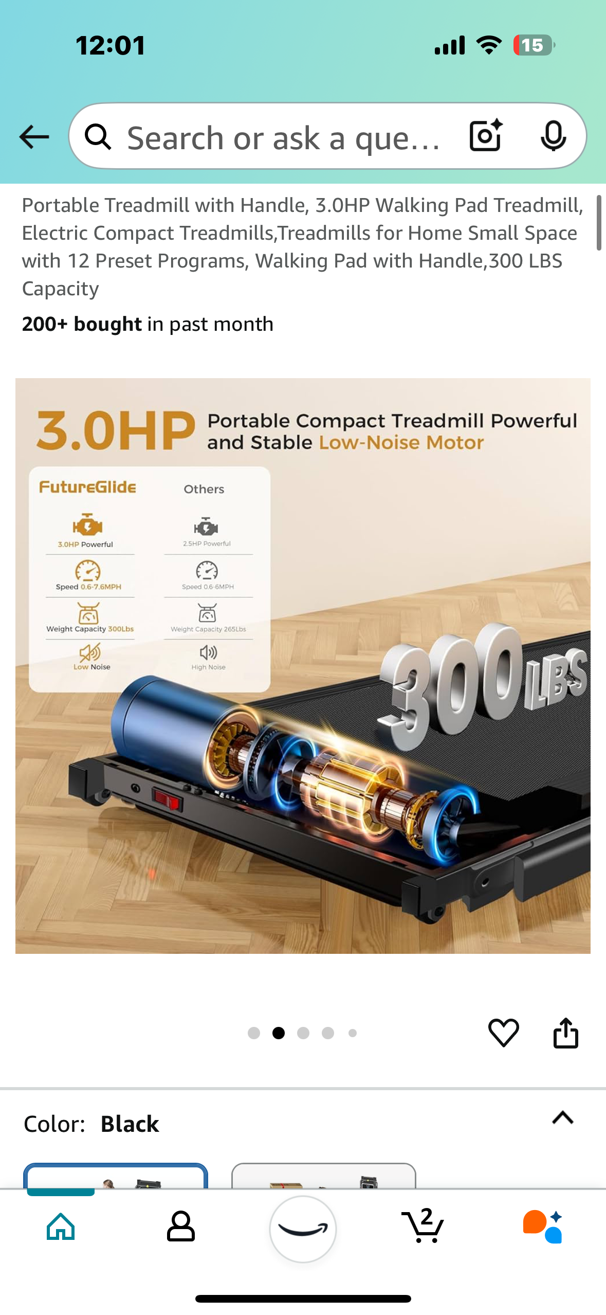 New - Treadmill/Walking Pad With Handle Foldable (W384)