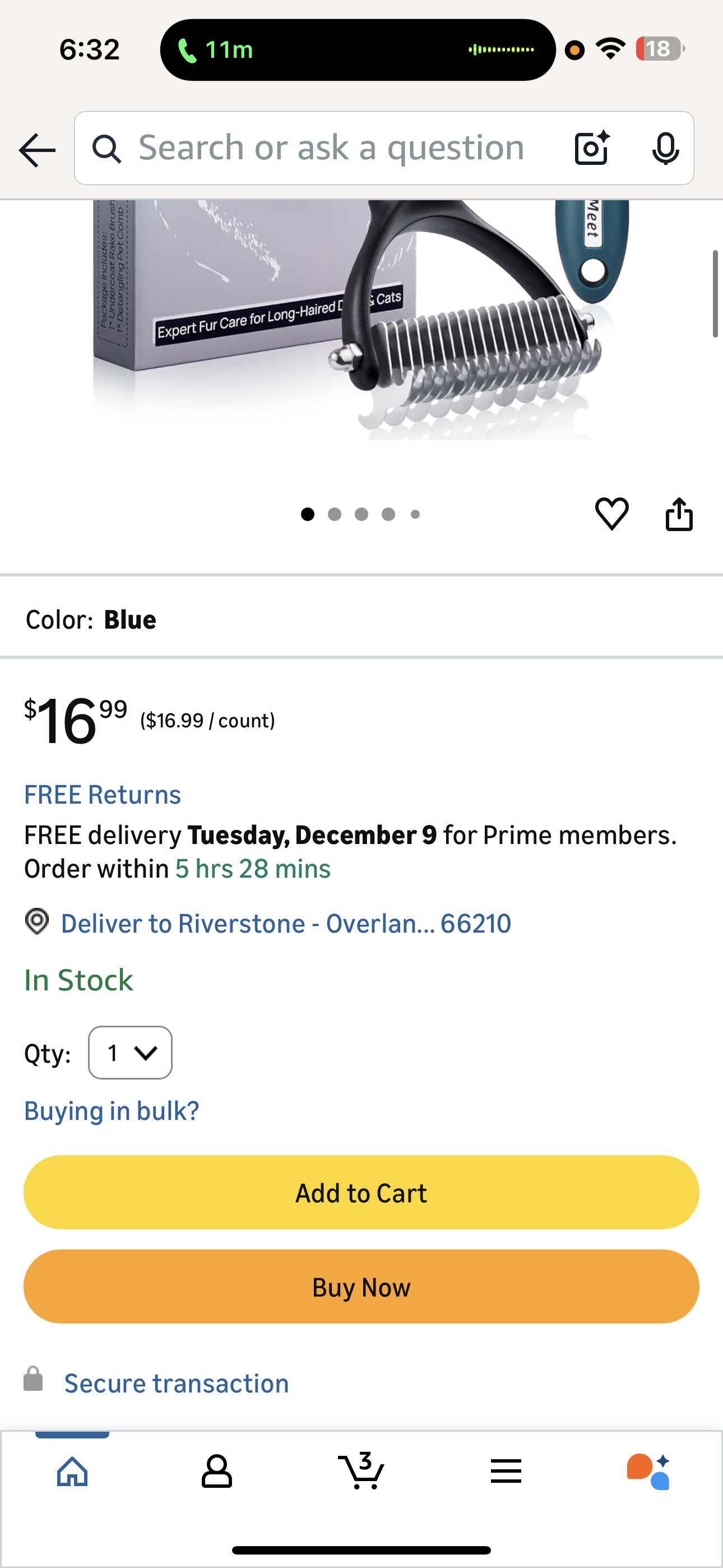 Deshedding Dog Brush Dog Comb Combo, PawMeet Professional Undercoat Rake, Pet Grooming Brush for Dog Cat Grooming Supplies, Dematting Deshedding Brush Dogs Shedding Tool for Long Matted Haired Pets