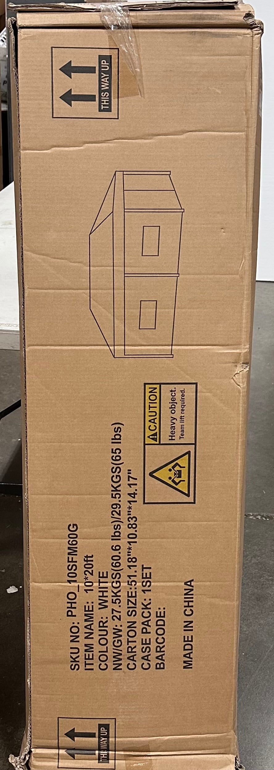 Mystery 10’ x 20’ Pop Up Canopy with Sidewall (G991)