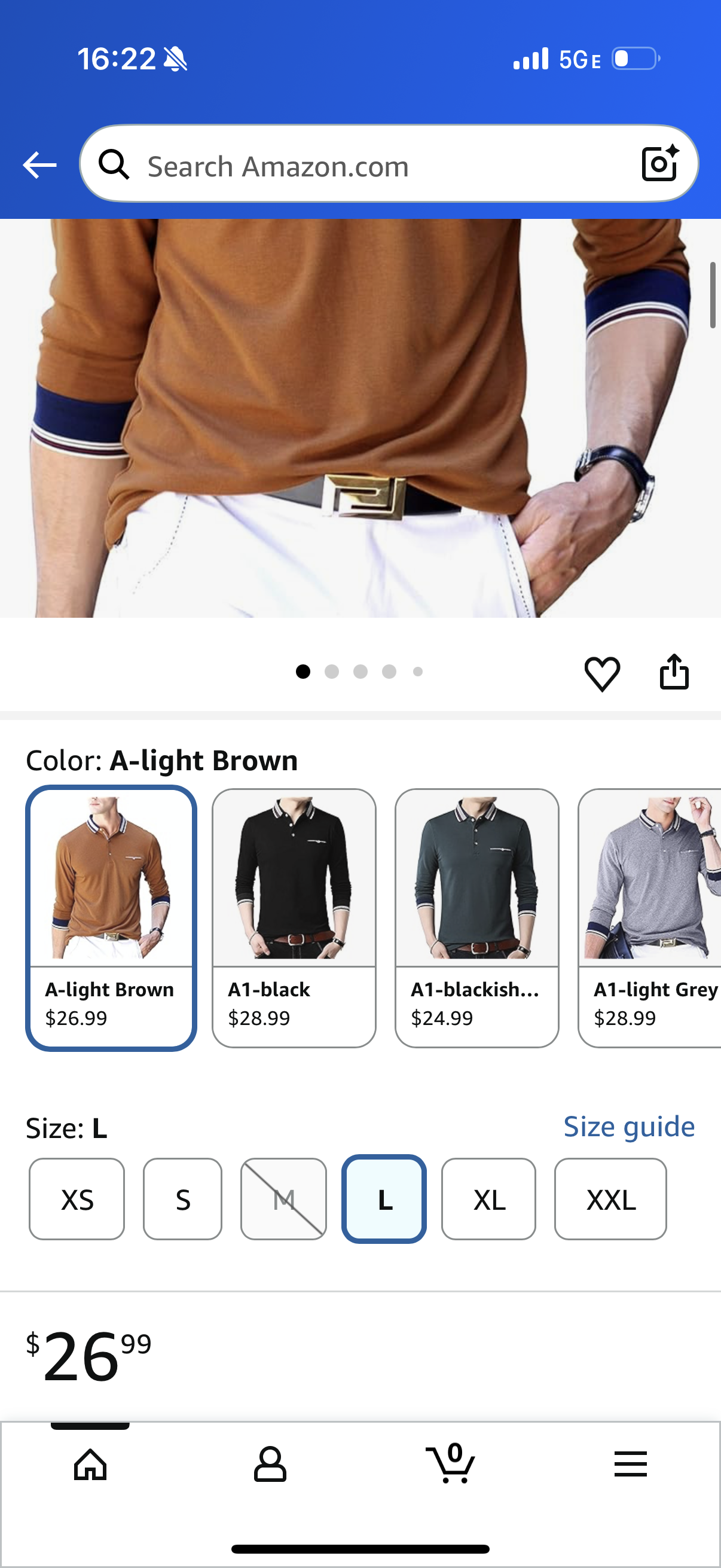 Men's Polo Shirt Casual Long Short Sleeve Classic Fashion Polo Cotton T Golf Sport Shirt Size Large