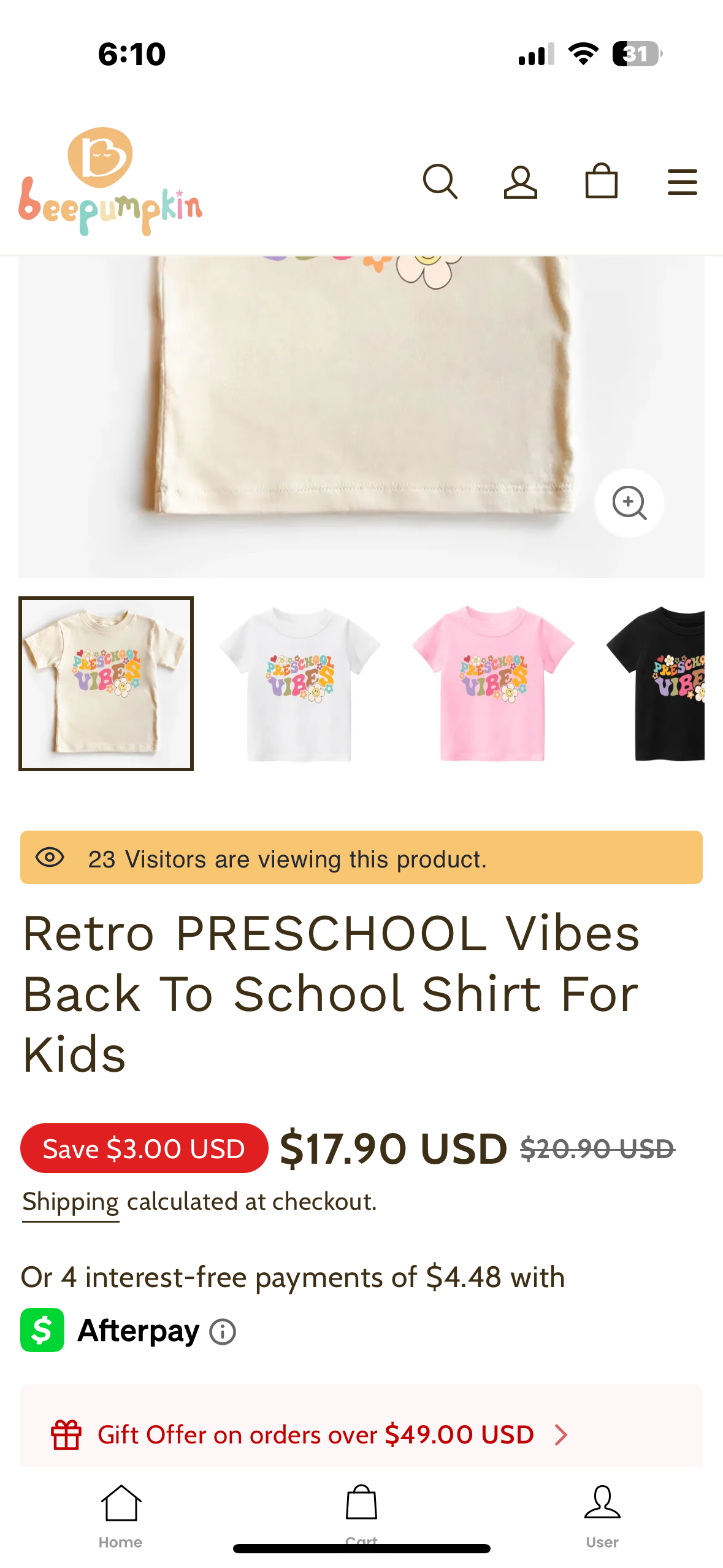 Retro PRESCHOOL Vibes Back To School Shirt For Kids (Size 3T)