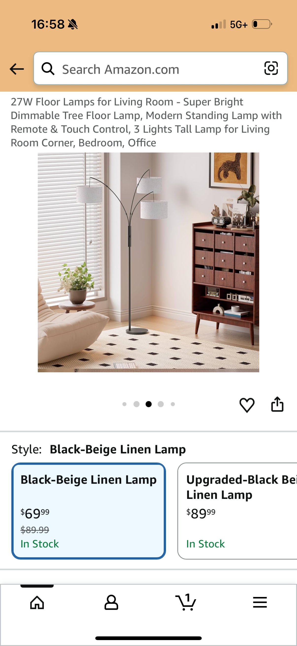 Floor Lamps for Living Room - Super Bright Dimmable Tree Floor Lamp, Modern Standing Lamp with Remote & Touch Control, 3 Lights Tall Lamp for Living Room Corner, Bedroom, Office (L1169)