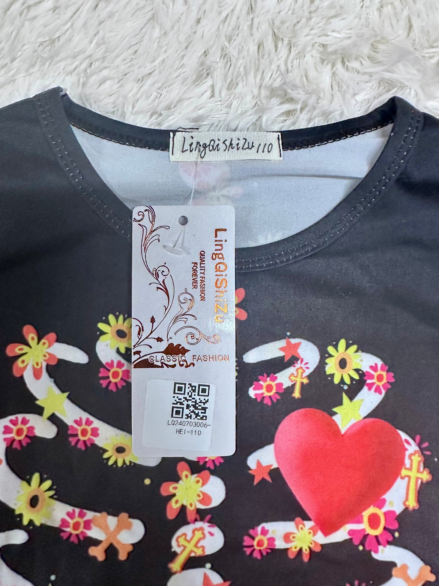 LQSZ Girl's Pajamas, Skeleton Patterned Sleepwear (Size 5-6YR)