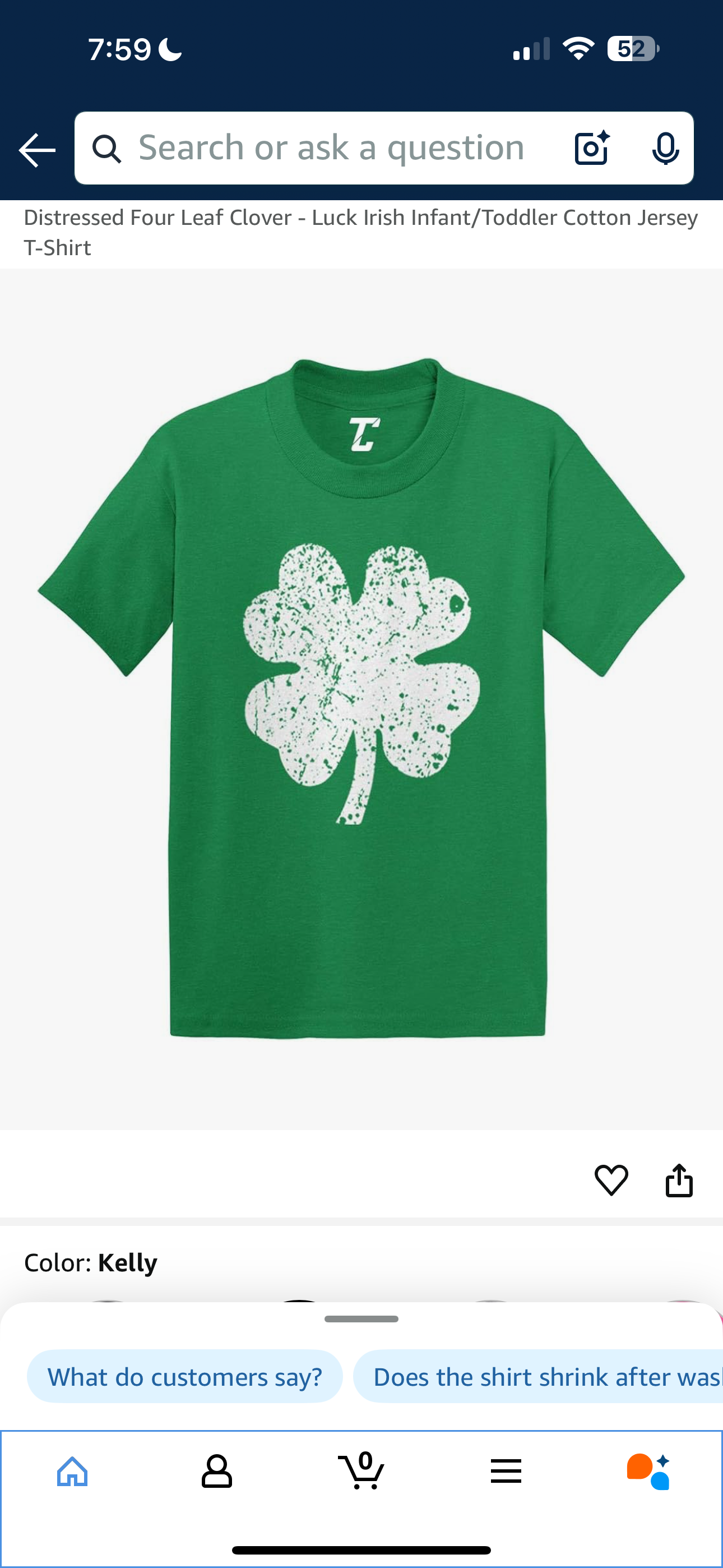 Baby Four Leaf Clover T-Shirt (6M)