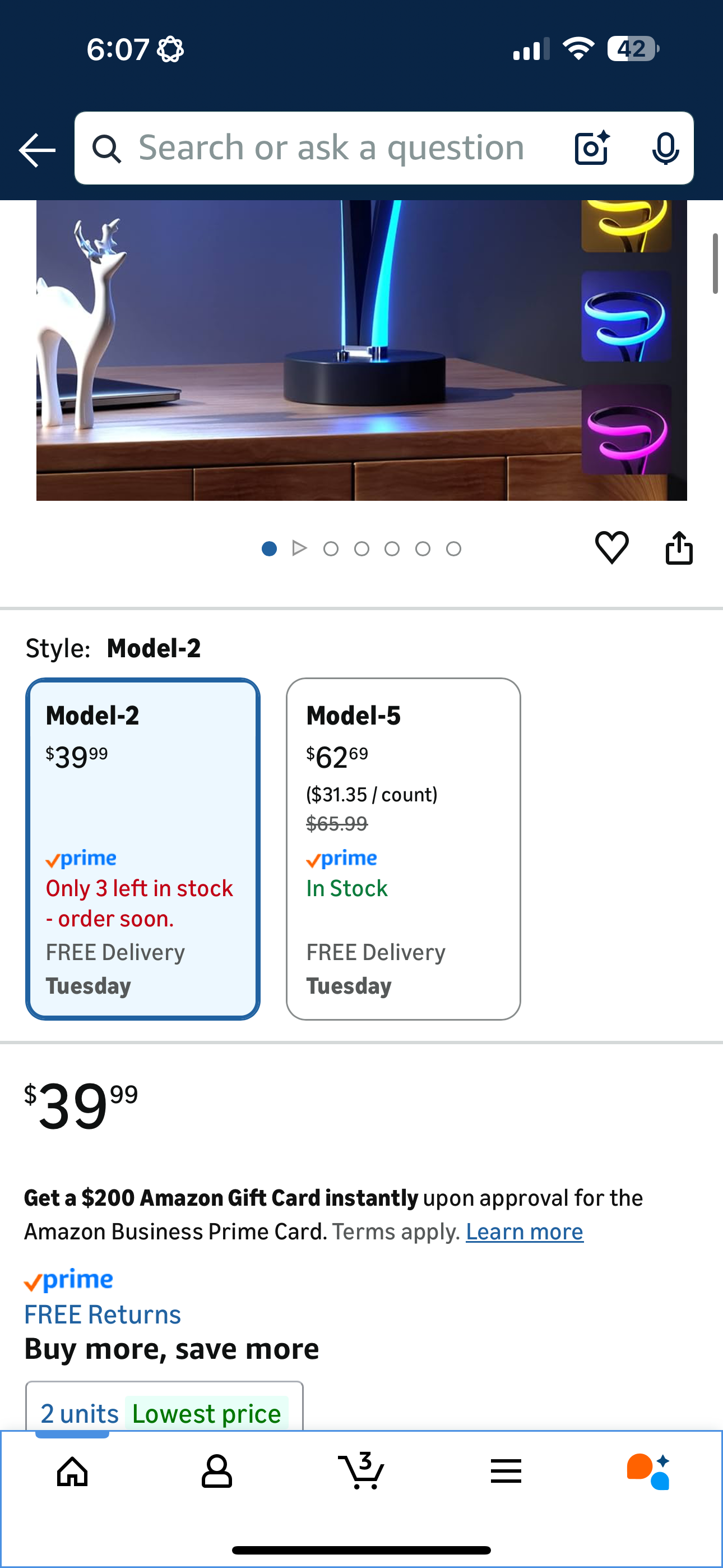 Modern Spiral RGB Table Lamp, Unique, 7 Colors 10 Light Modes LED, Touch Dimmable Cool Nightstand Lamps for Living Room Bedroom Office, Ideal Gift (Black)