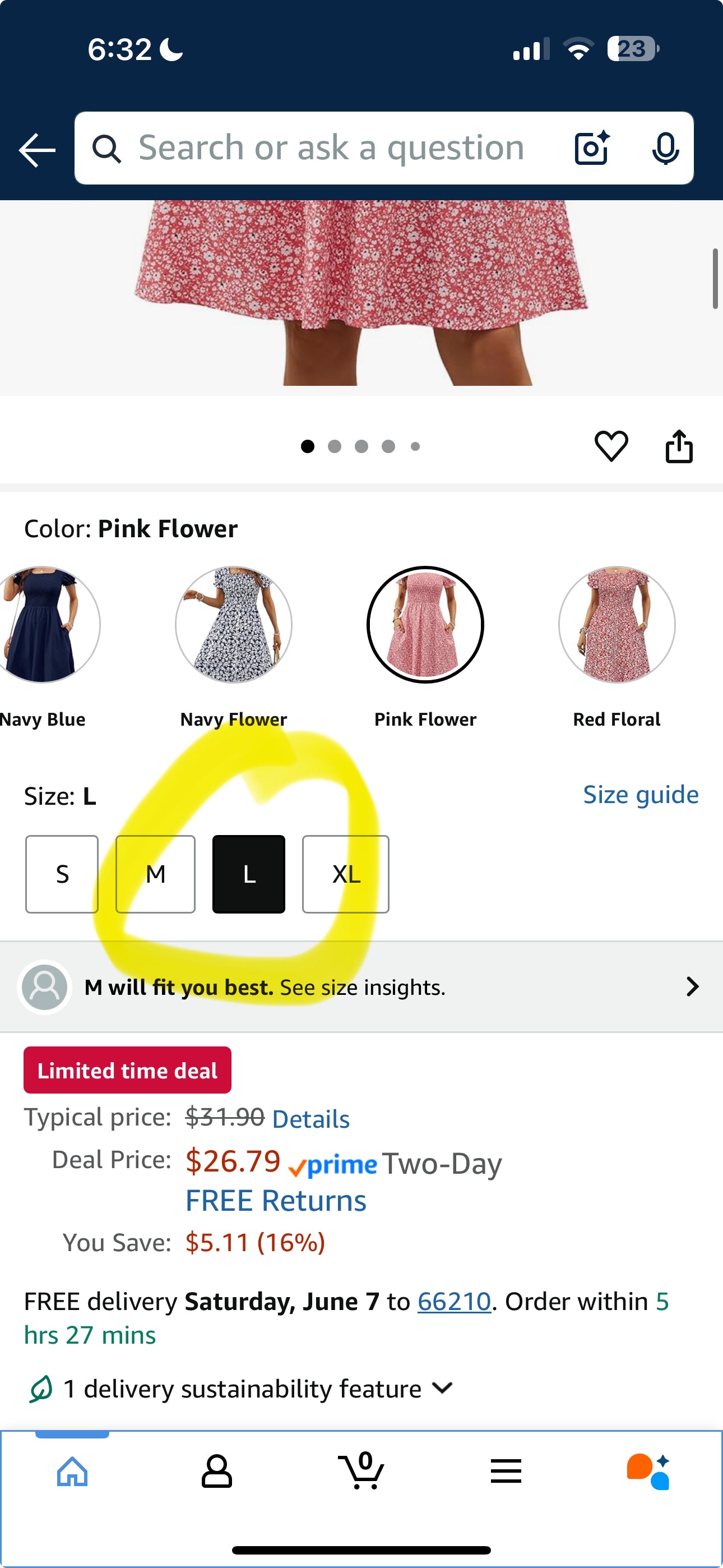 Women's Floral Sundress (Large)