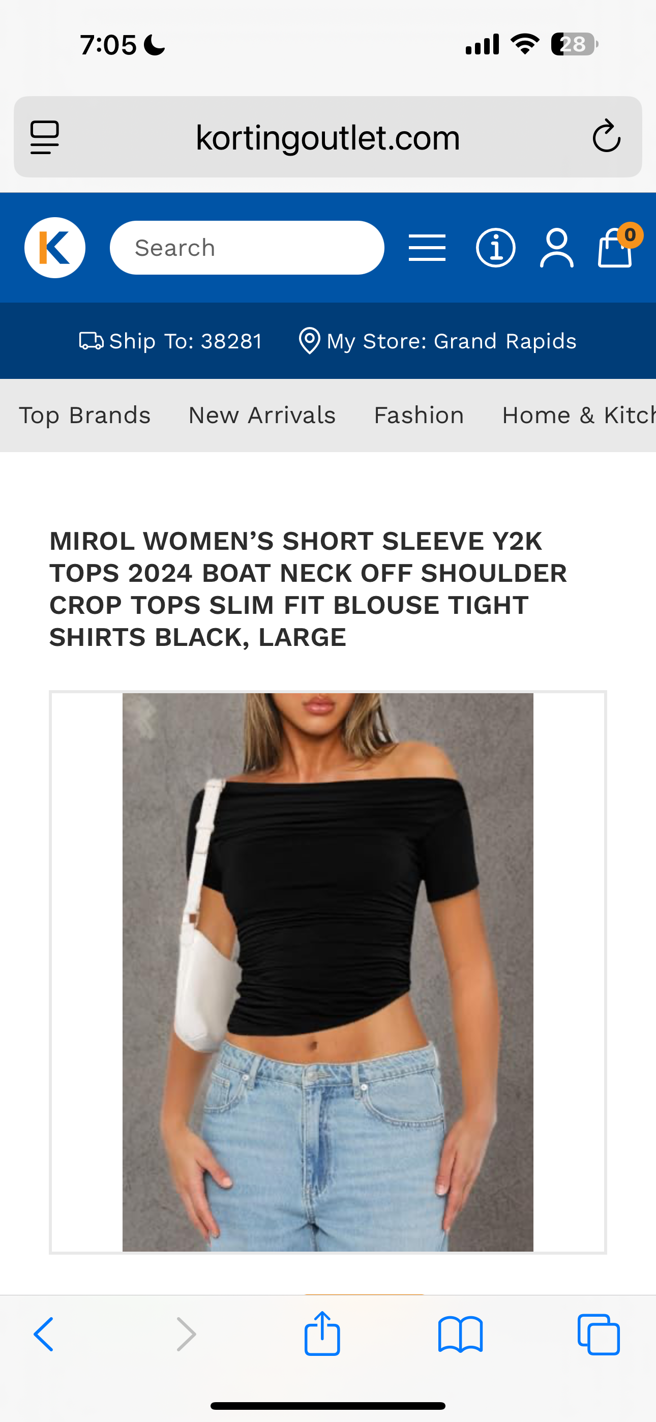 MIROL Women's Short Sleeve Y2k Tops 2024 Boat Neck Off Shoulder Crop Tops Slim Fit Blouse Tight Shirts (White, Large)