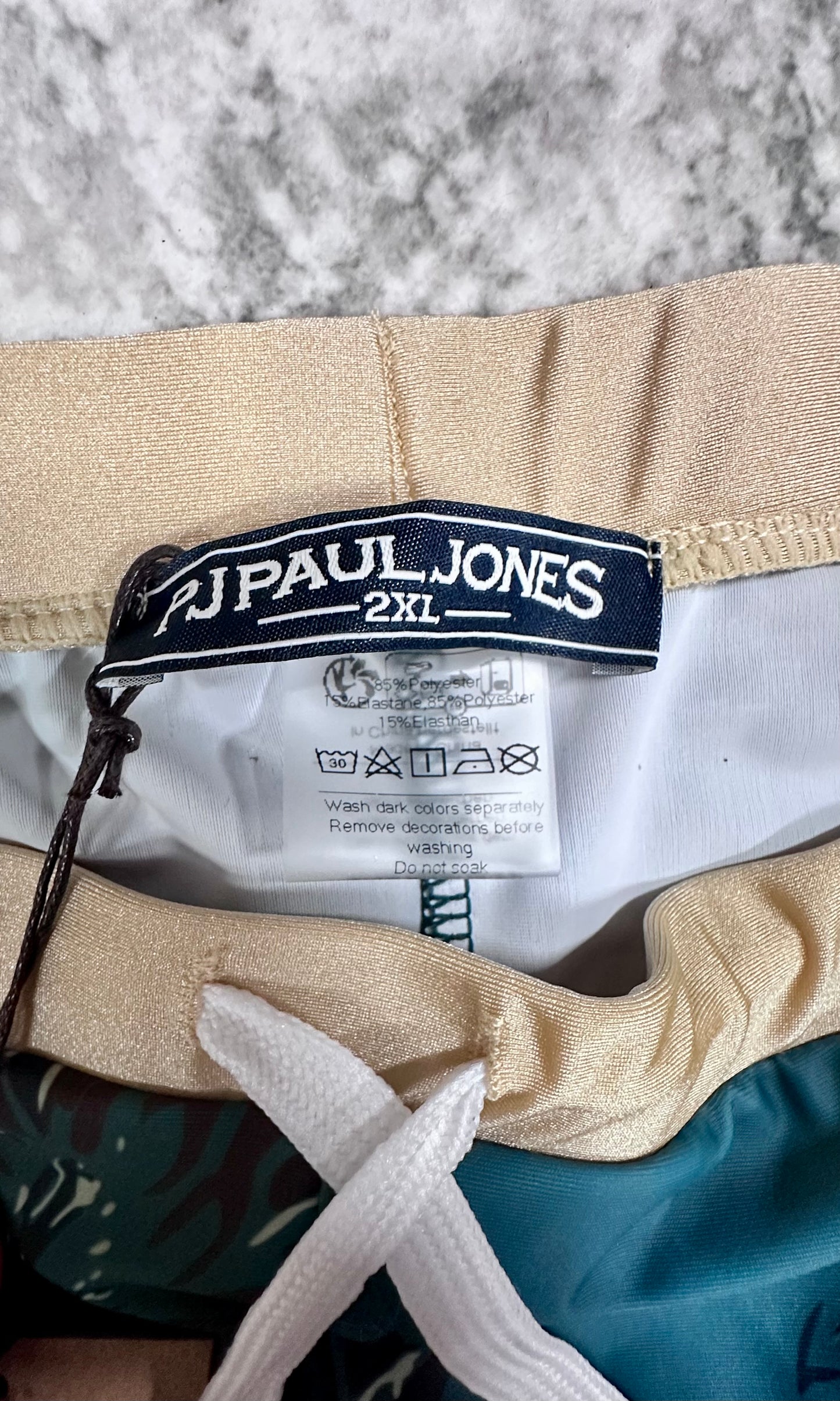 Men's Shorts 80s/90s Vintage Swim Trunks with Mesh Lining; Quick Dry Swim Suit Shorts (Size 2XL)