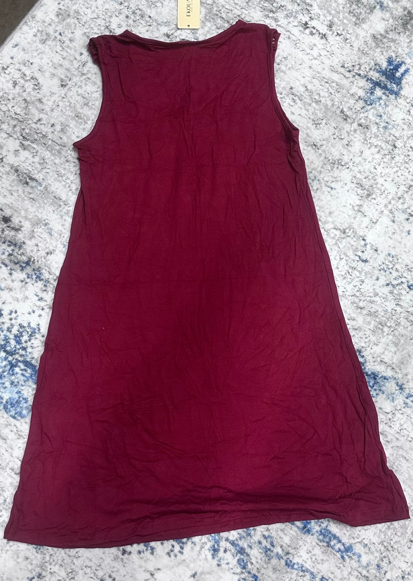 Women's Flowy Burgundy Summer Blouse For Summer (Size M)
