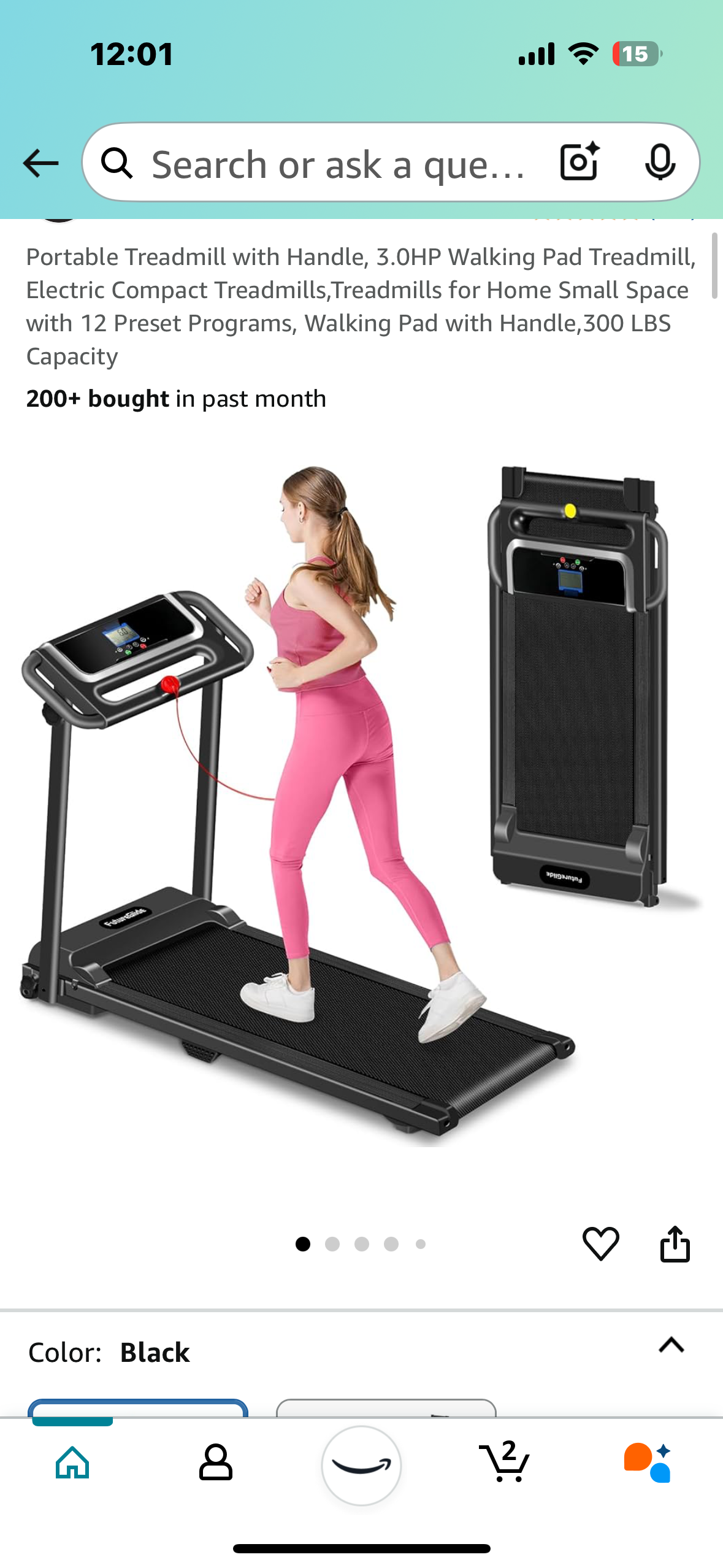 New - Treadmill/Walking Pad With Handle Foldable (W384)