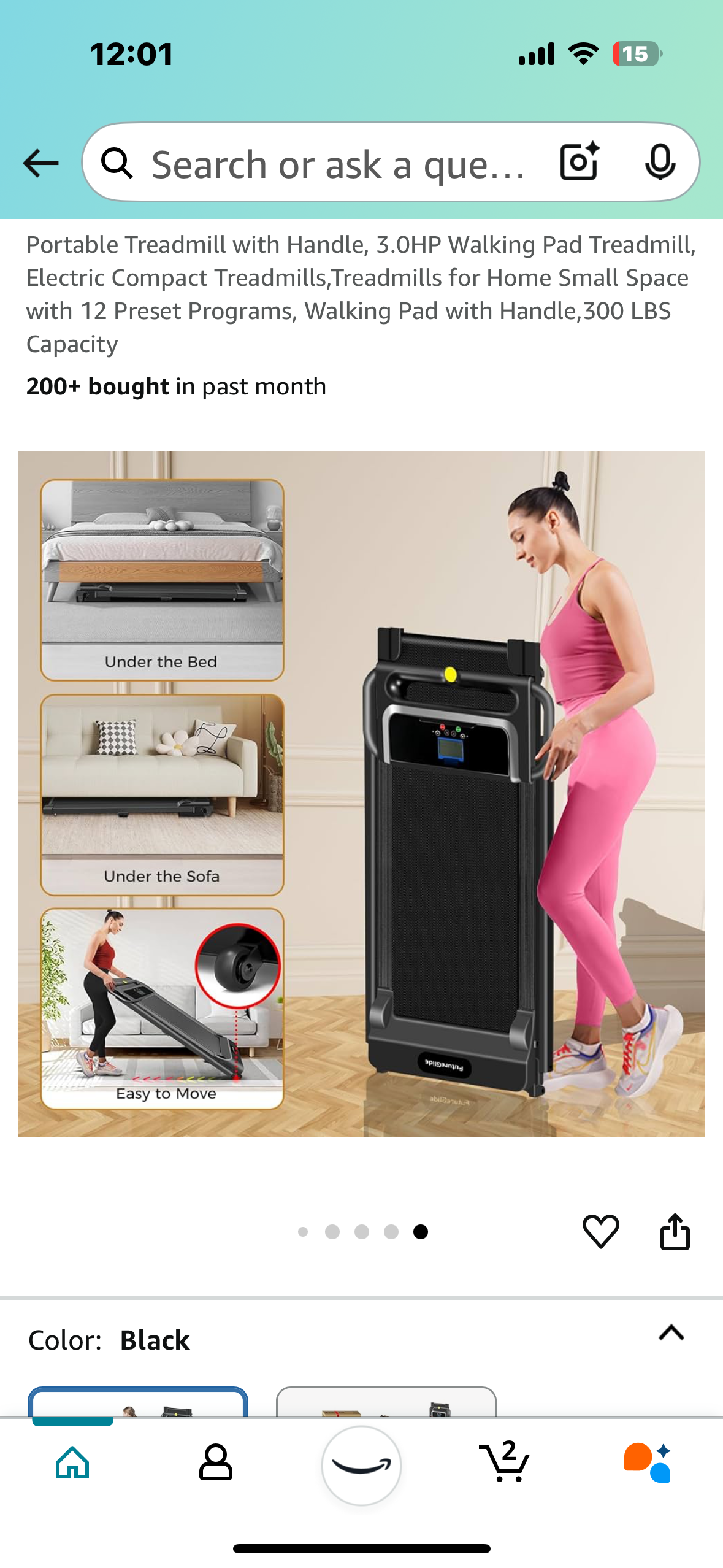 New - Treadmill/Walking Pad With Handle Foldable (W384)