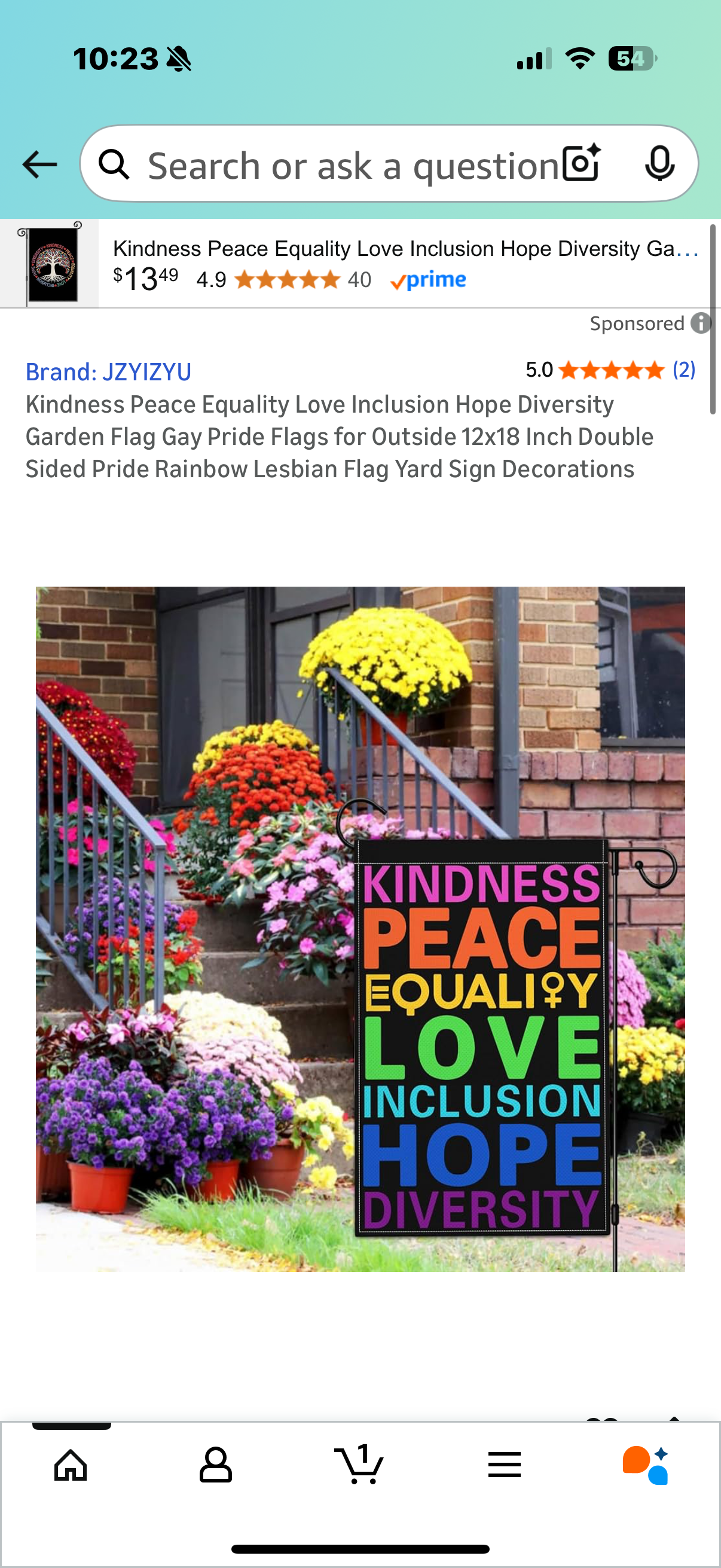 Kindness Peace Equality Love Inclusion Hope Diversity Garden Flag Gay Pride Flags for Outside 12x18 Inch Double Sided Pride Rainbow Lesbian Flag Yard Sign Decorations