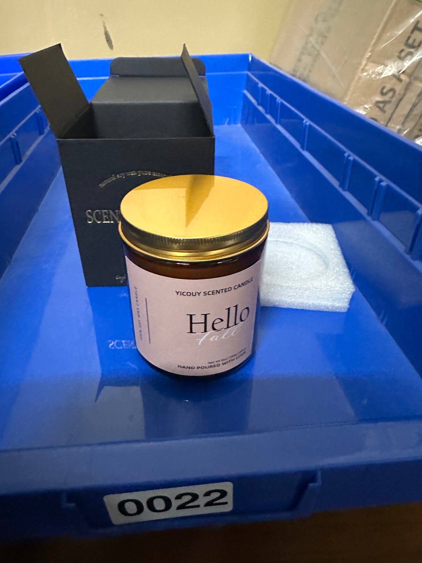Hello Fall Decor Candle