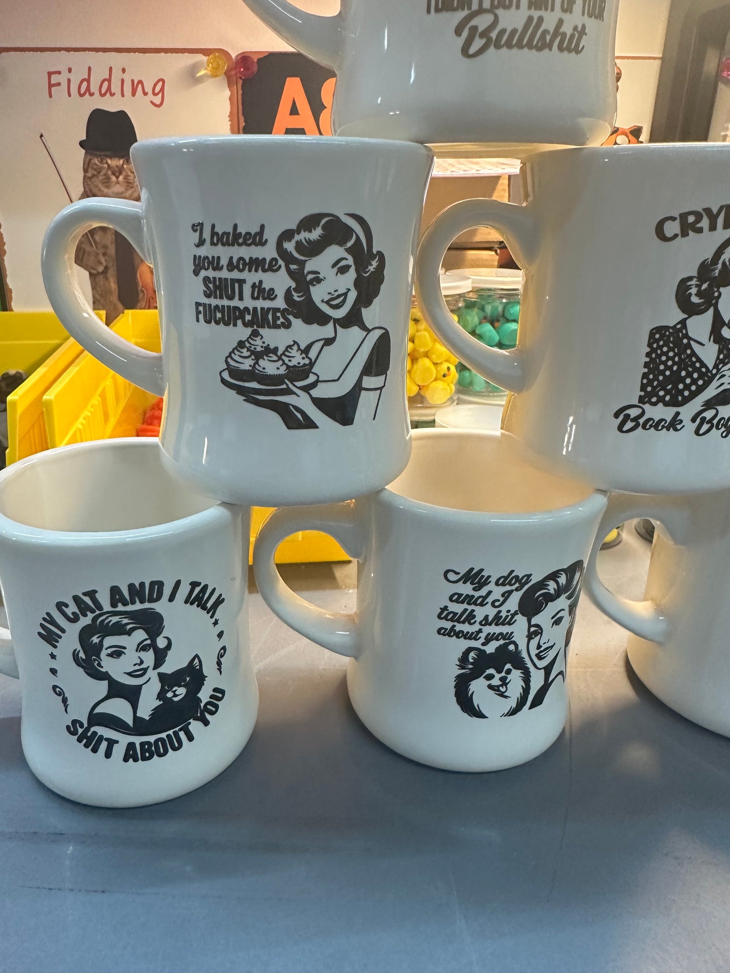 Snarky Ceramic Diner Mugs