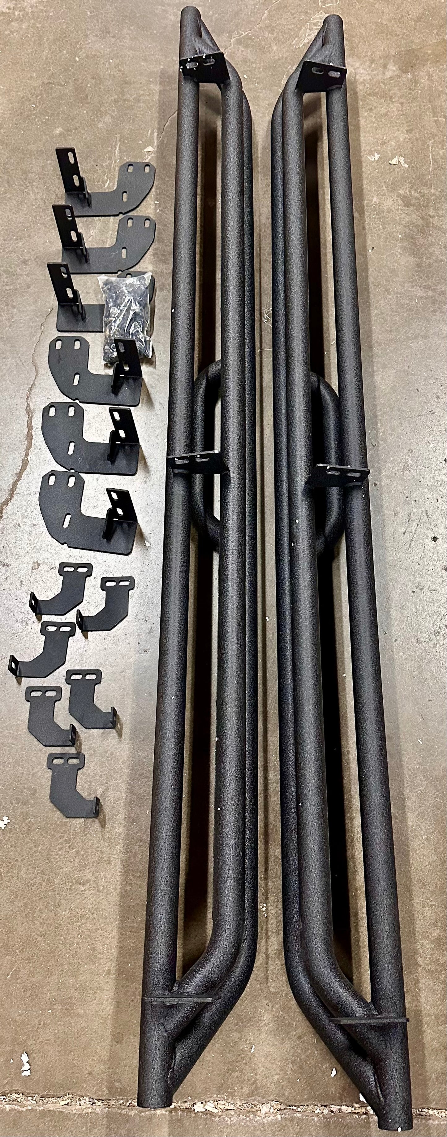 Running Boards Compatible with 2009-2018 Dodge Ram 1500 Crew Cab, 2019-2024 1500 Classic, 2010-2024 2500 3500, Two Stairs Bolt-On Side Steps Steel with Triple-Shield Anti-Corrosion Technology (G1024)