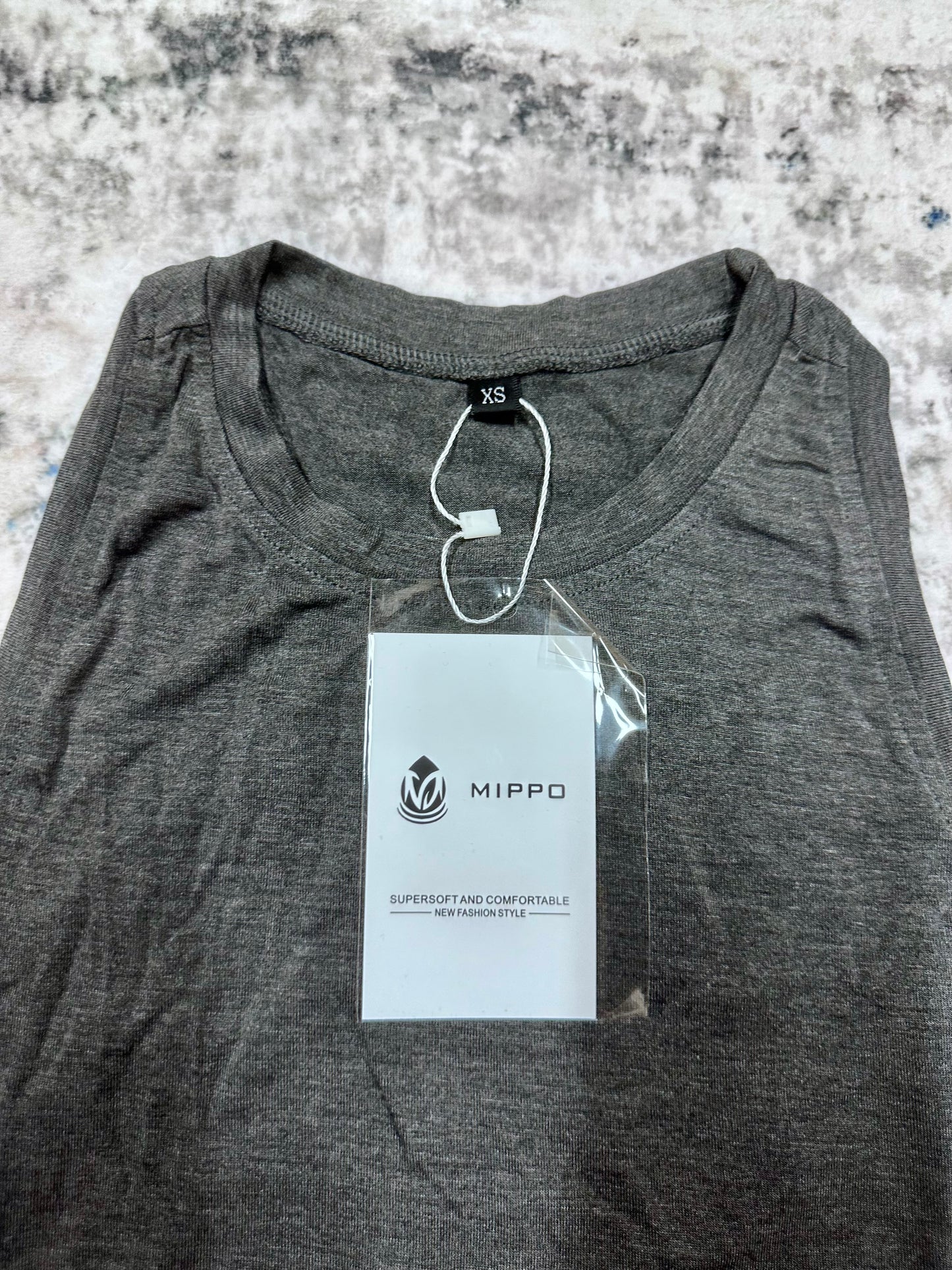 Women's Charcoal Scrunch Back Workout Tank Top (Size XS)