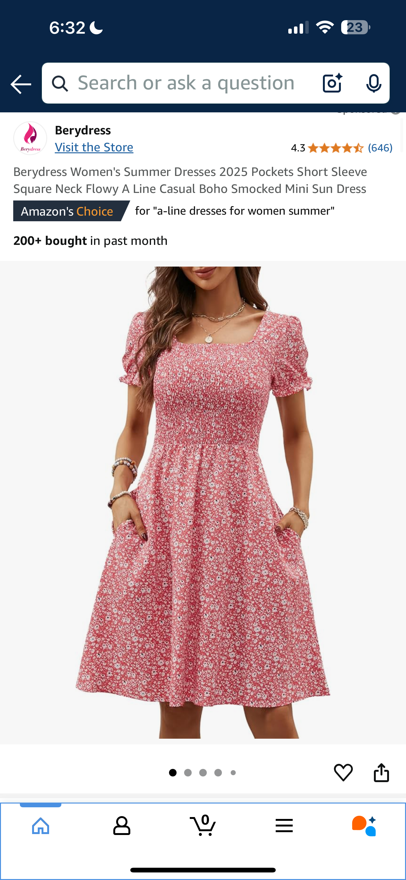 Women's Floral Sundress (Large)