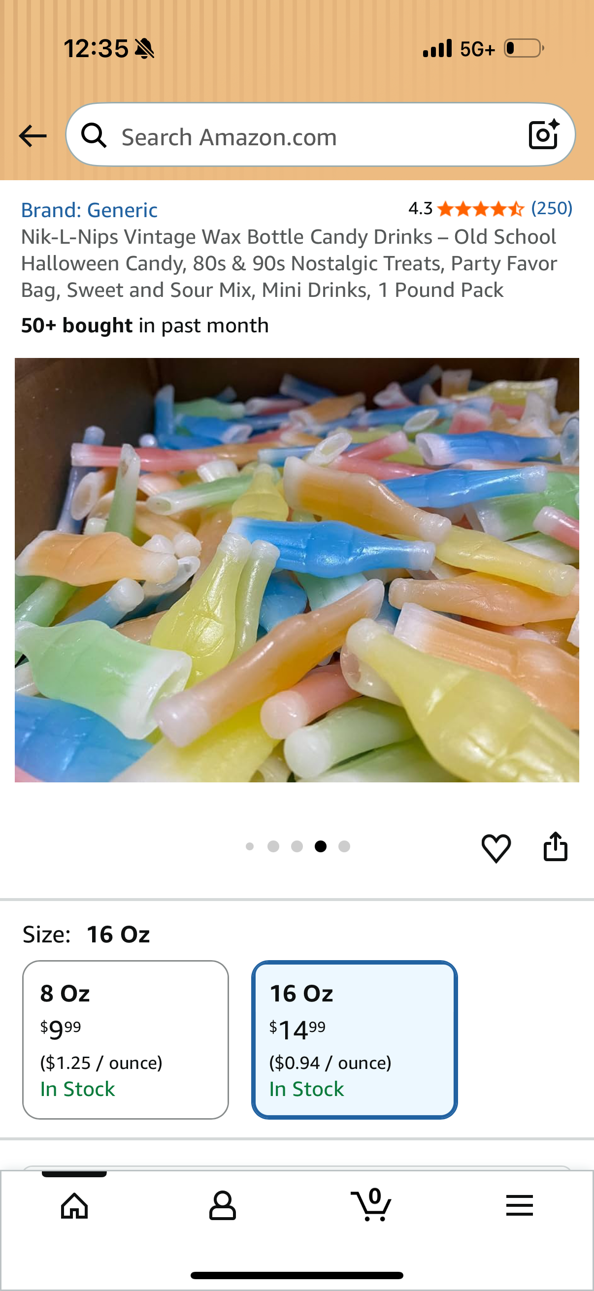 Nik-L-Nips Vintage Wax Bottle Candy Drinks – Old School Halloween Candy, 80s & 90s Nostalgic Treats, Party Favor Bag, Sweet and Sour Mix, Mini Drinks, 1 Pound Pack