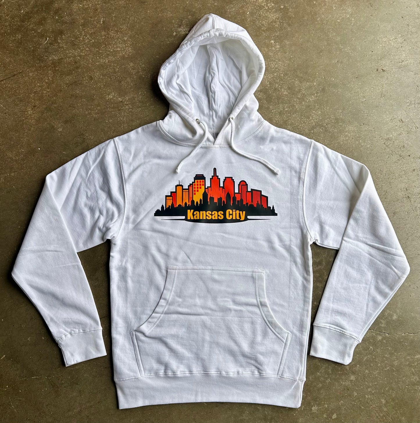 KC Skyline - Kansas City Hooded Sweatshirt (White)