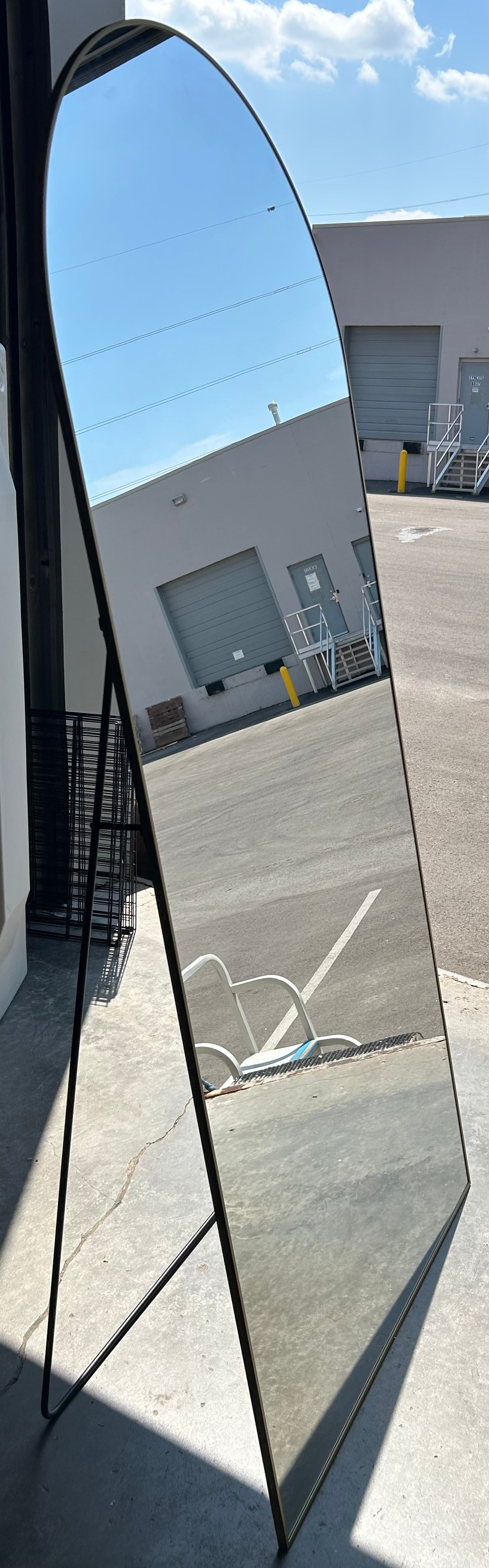 New - Full Length Standing Gold Arched Mirror 76”x34” (M372)