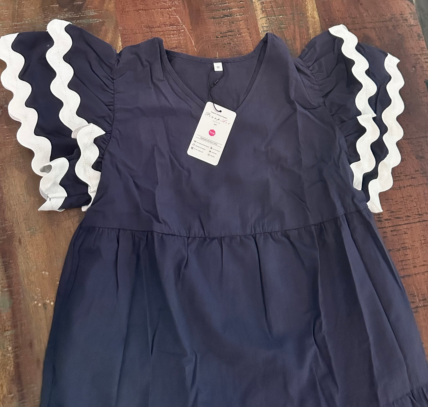 Women's Summer Short Sleeve Midi Dress, Casual Flowy Dress (Size Medium)