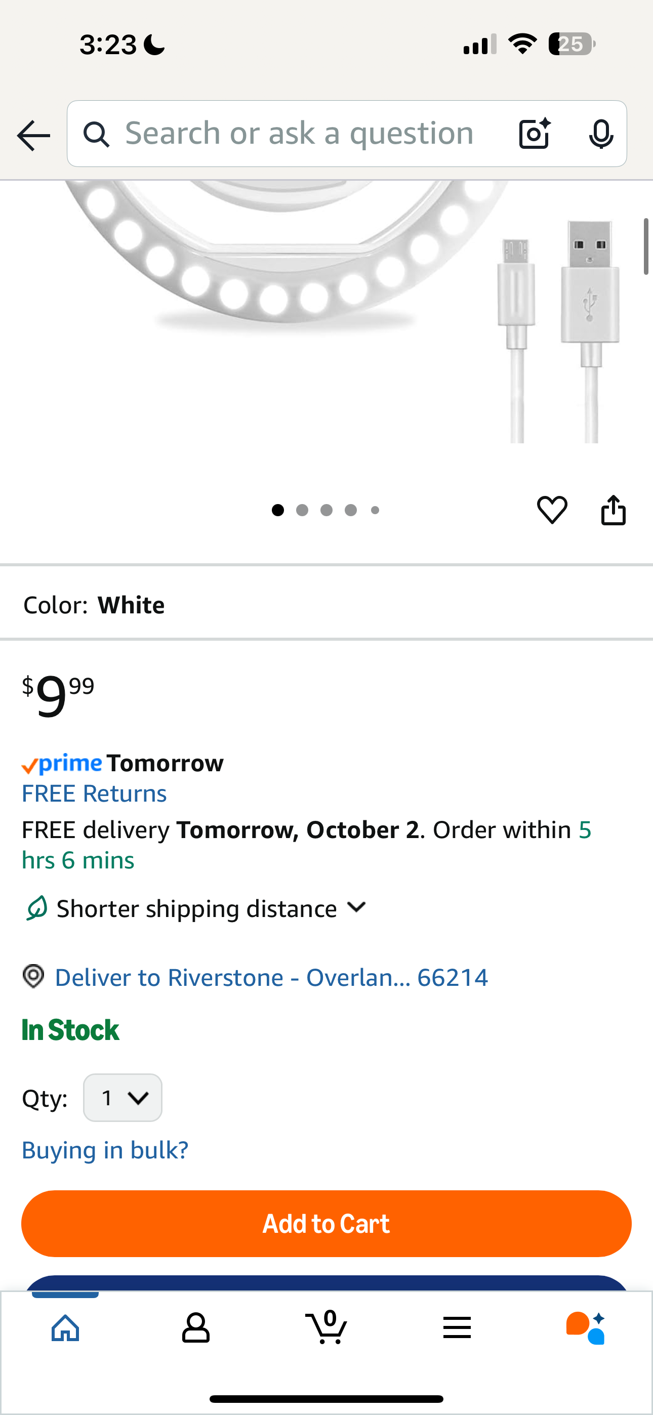 Ring Selfie Light Clip On
