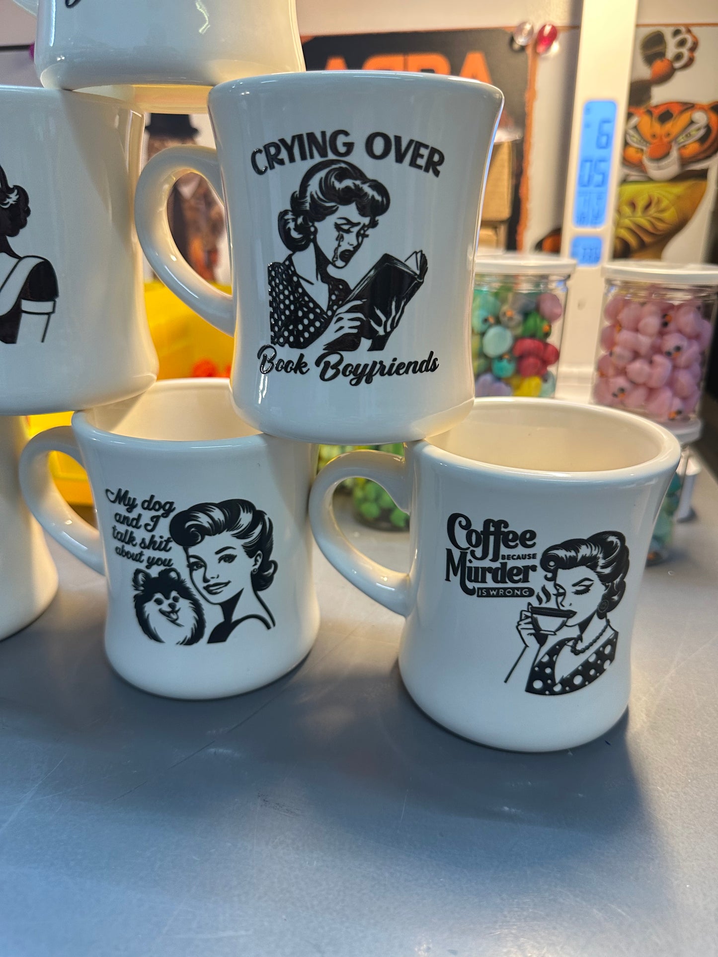 Snarky Ceramic Diner Mugs