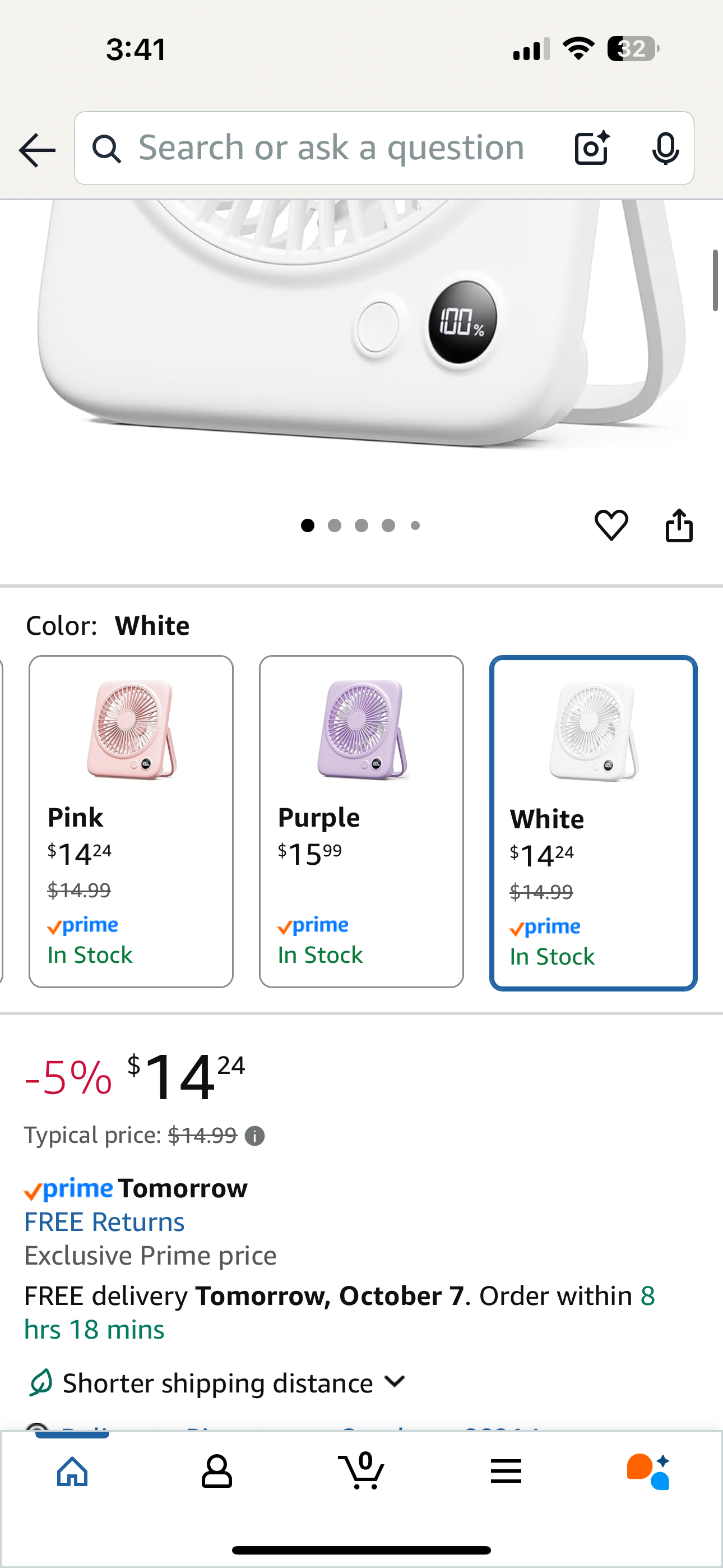 Portable Desktop Fan