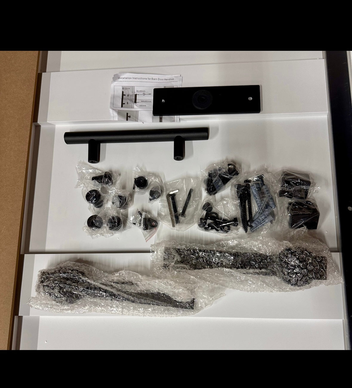 New - Barn Door 36” x 84” Solid White With Hardware Kit (L772)