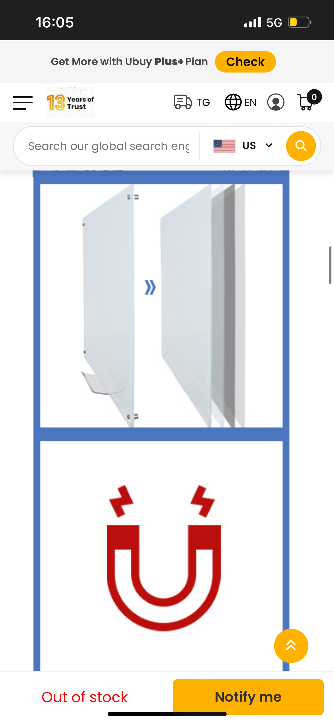Glass Whiteboard 48”x36” (O423)
