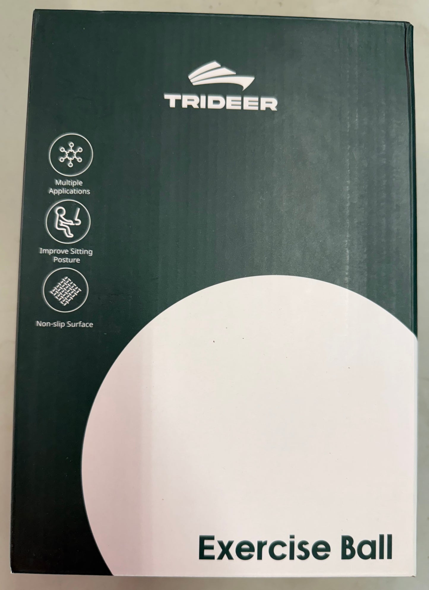 Trideer Exercise Ball for Yoga, Pilates & Fitness – Stability Ball Equipment for Home Gym & Office Chair, Core & Balance Training Accessories, Physical Therapy Equipment, Quick Pump Included, 65cm