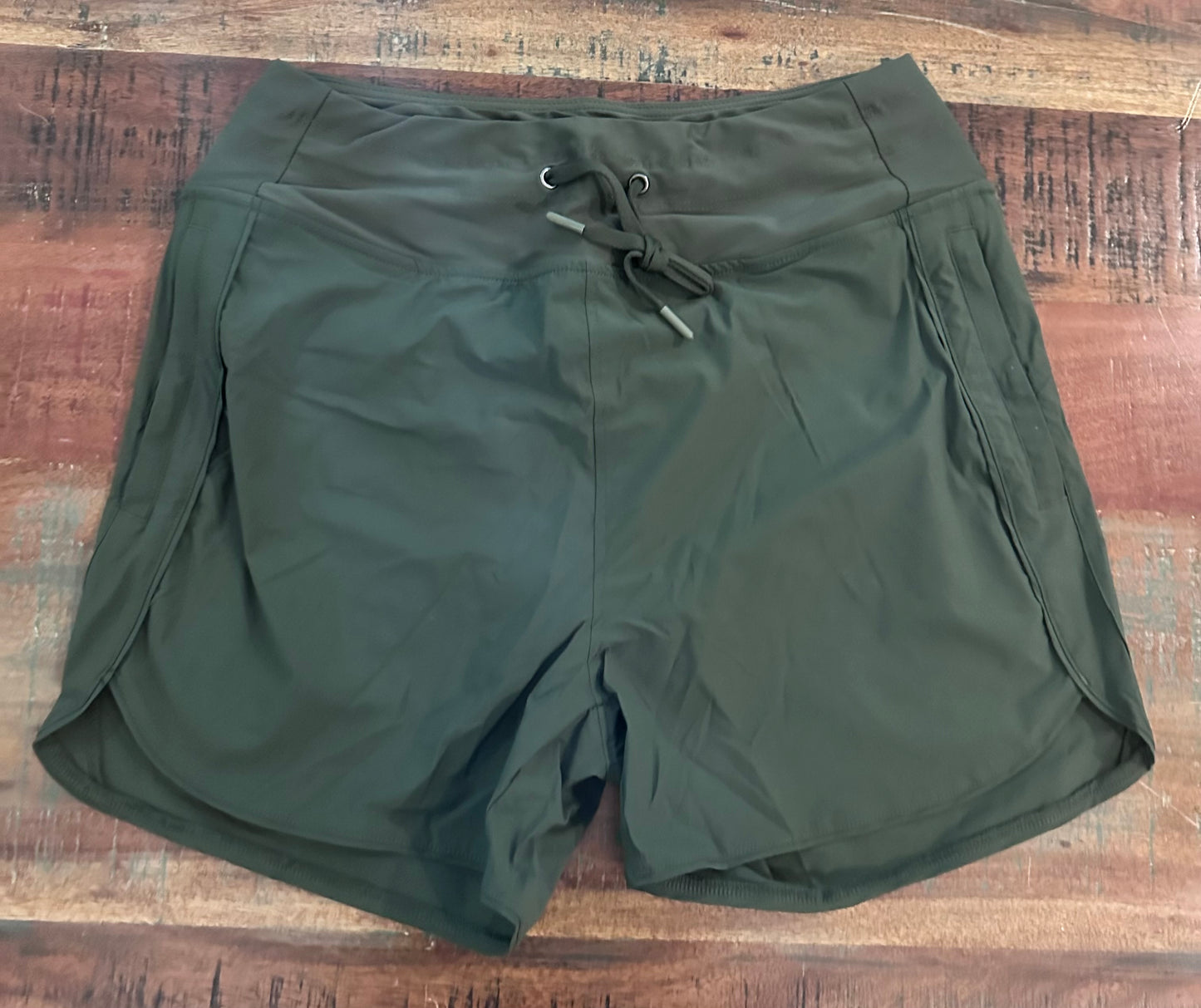 Women's Long Swim Board Shorts, High Waisted Quick Dry Beach Swimming Shorts with Liner Pockets (Size M)