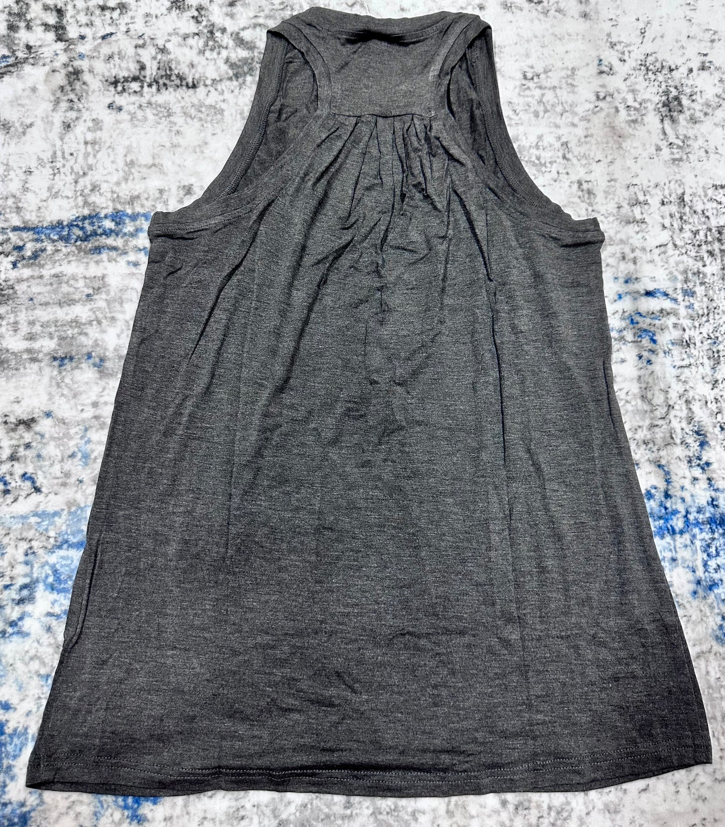 Women's Charcoal Scrunch Back Workout Tank Top (Size XS)
