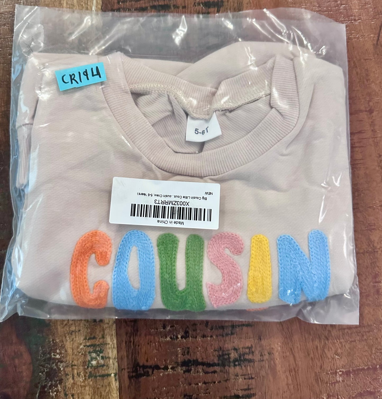 Cousin Crew Romper Shirt, Toddler Long Sleeve Top (Size 5-6T)