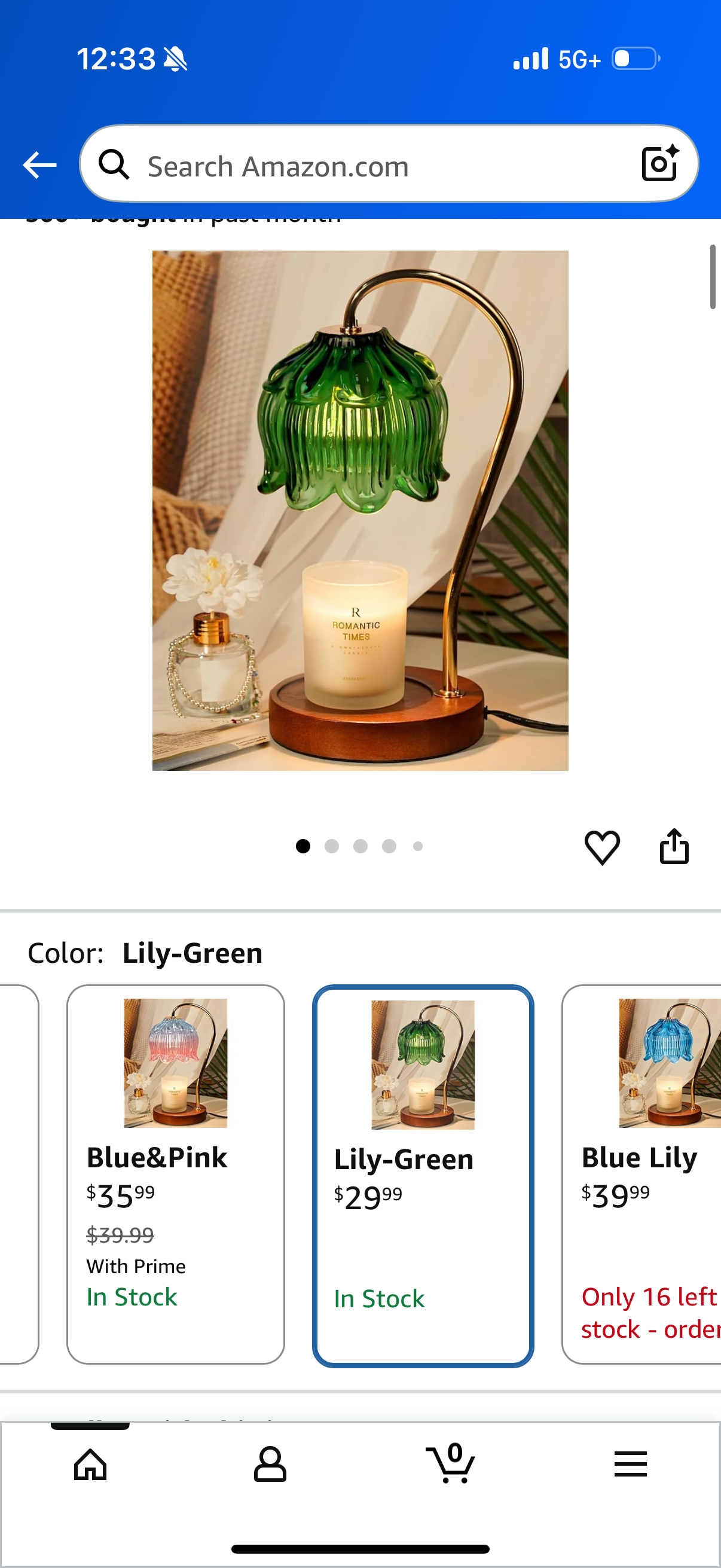 Funistree Green Candle Warmer Lamp with Timer, Christmas Gifts, Dimmable Flower Candle Lamp Warmer, Vintage Birthday Gifts for Women, Mom, Female Friend, Aromatic Candle Light for Yankee Candles