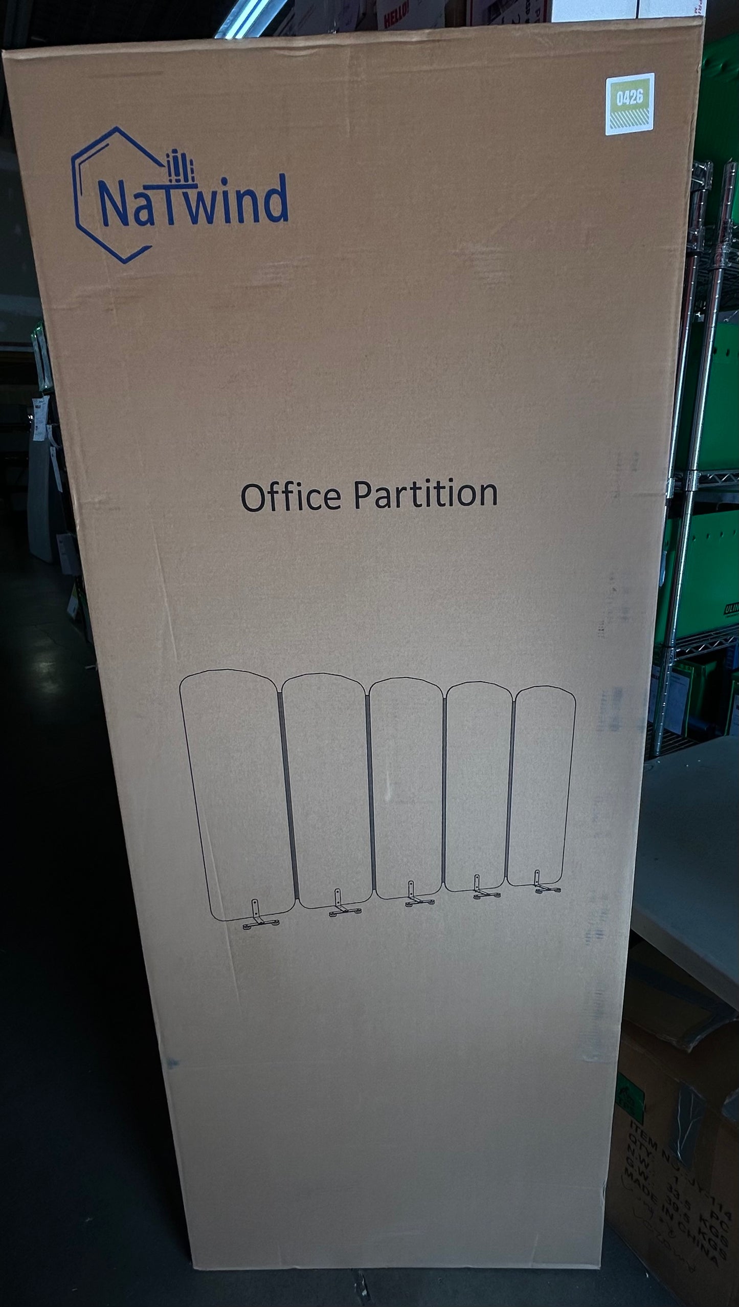 5 Panel Office Partition 123”x71” (O426)