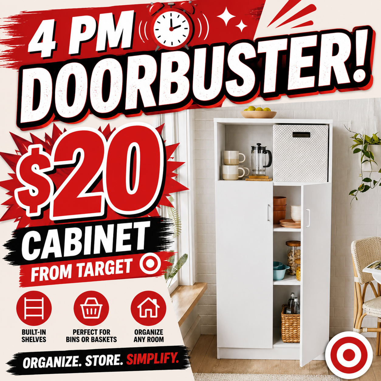 4 PM DoorBuster - Brightroom 2-Tier Cabinet