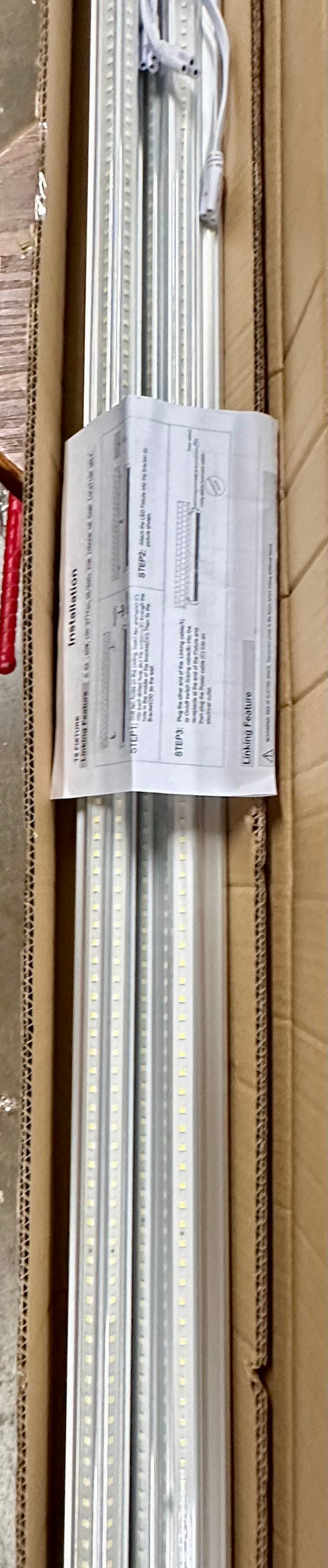 hykolity 60W 6FT LED Shop Light, 7800lm 6500K Super Bright White Linkable Ceiling Light Fixture, V Shape Integrated T8 LED Tube Light with Built-in ON/Off Switch for Workbench, Cabinet, ETL, 4 Pack (G1088)