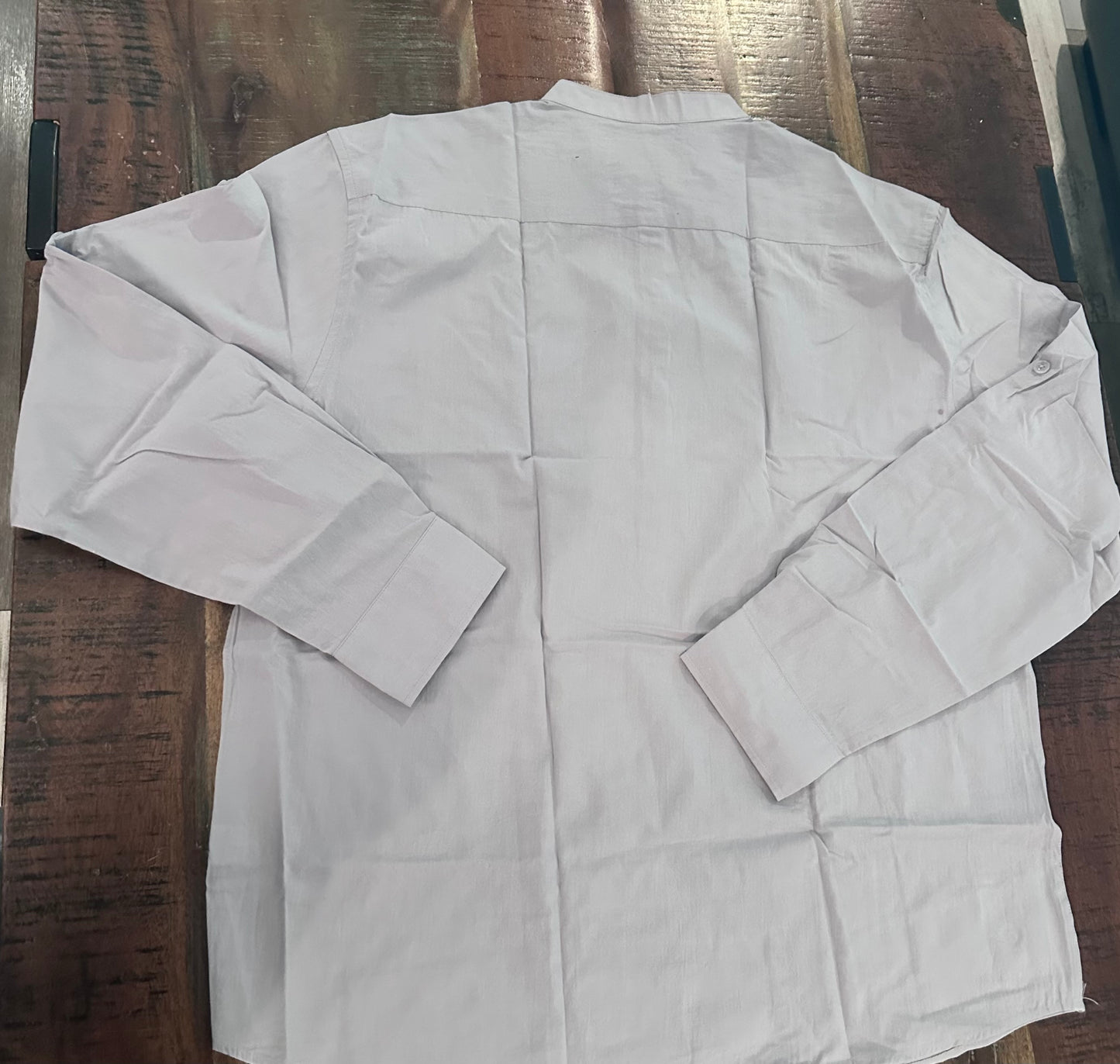 Men's Cotton Slim Fit Shirt, Summer Lightweight Long Sleeve Top (Size XXL)