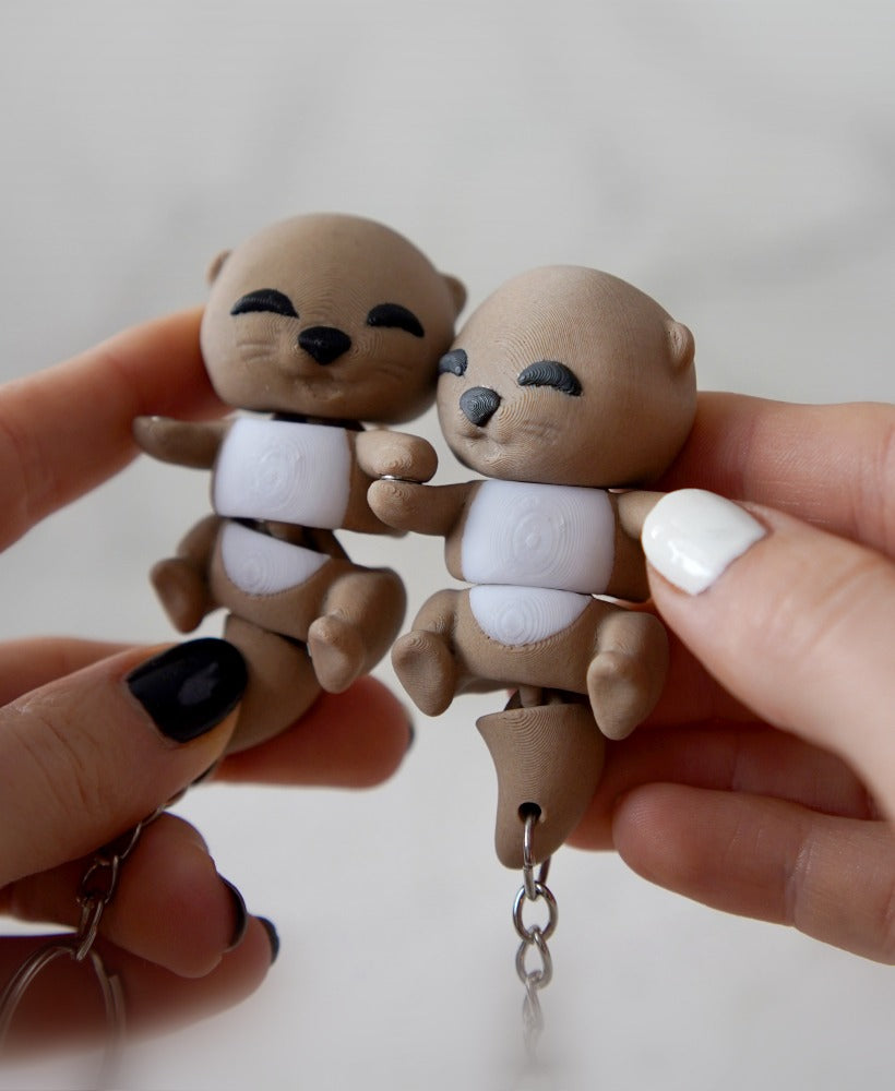 Magnetic Hand Holding Otters (Fidgets or Keychains)