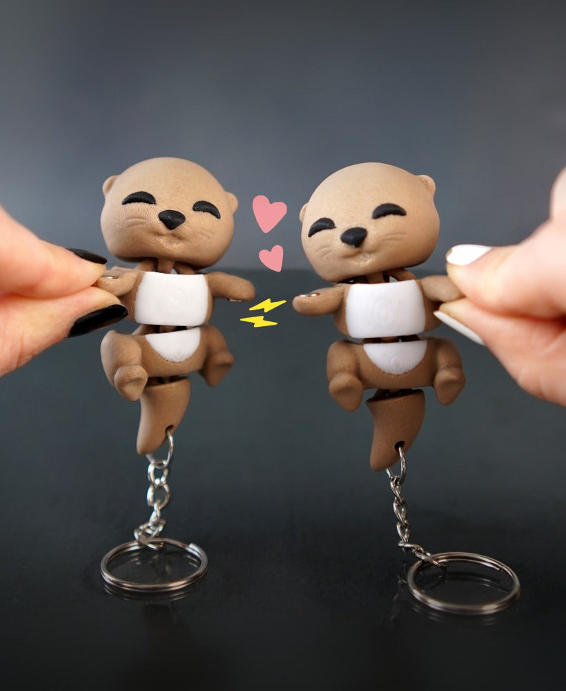 Magnetic Hand Holding Otters (Fidgets or Keychains)