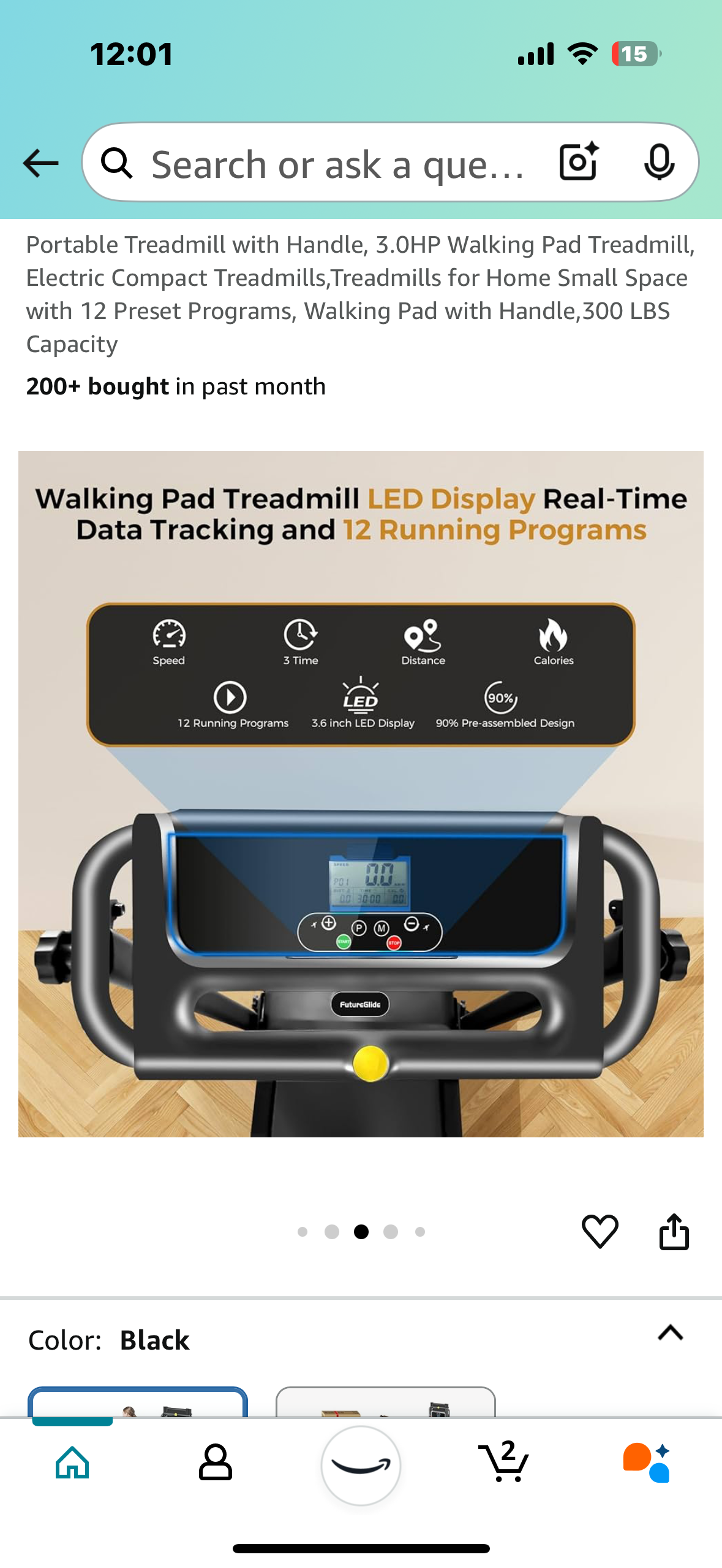 New - Treadmill/Walking Pad With Handle Foldable (W384)