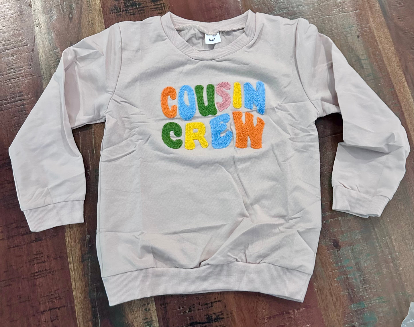 Cousin Crew Romper Shirt, Toddler Long Sleeve Top (Size 5-6T)