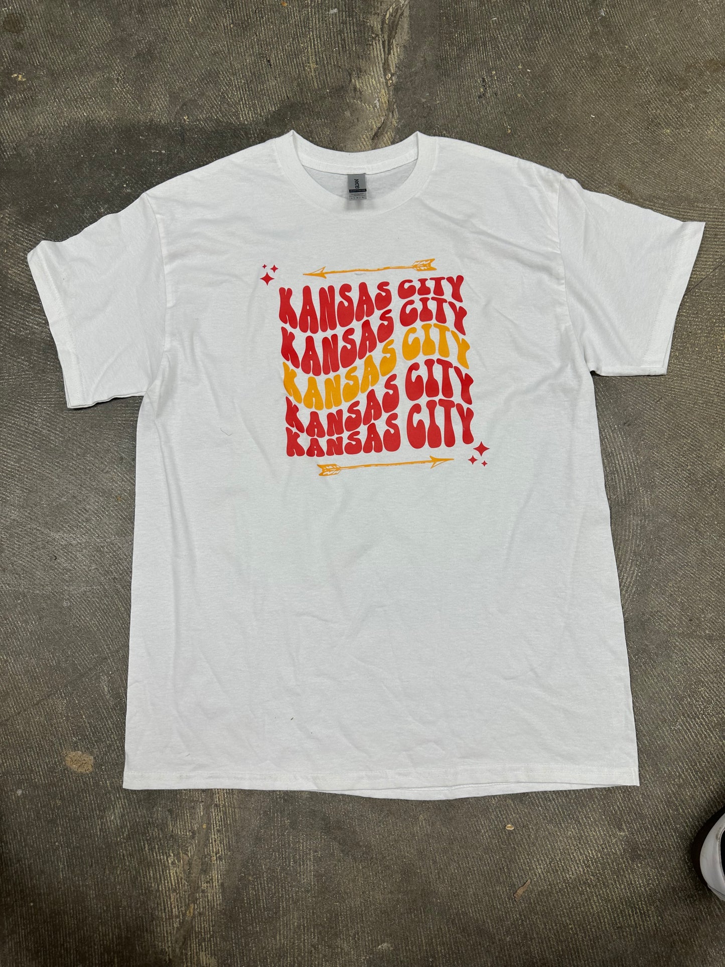 Groovy KC T-Shirt, White, Large