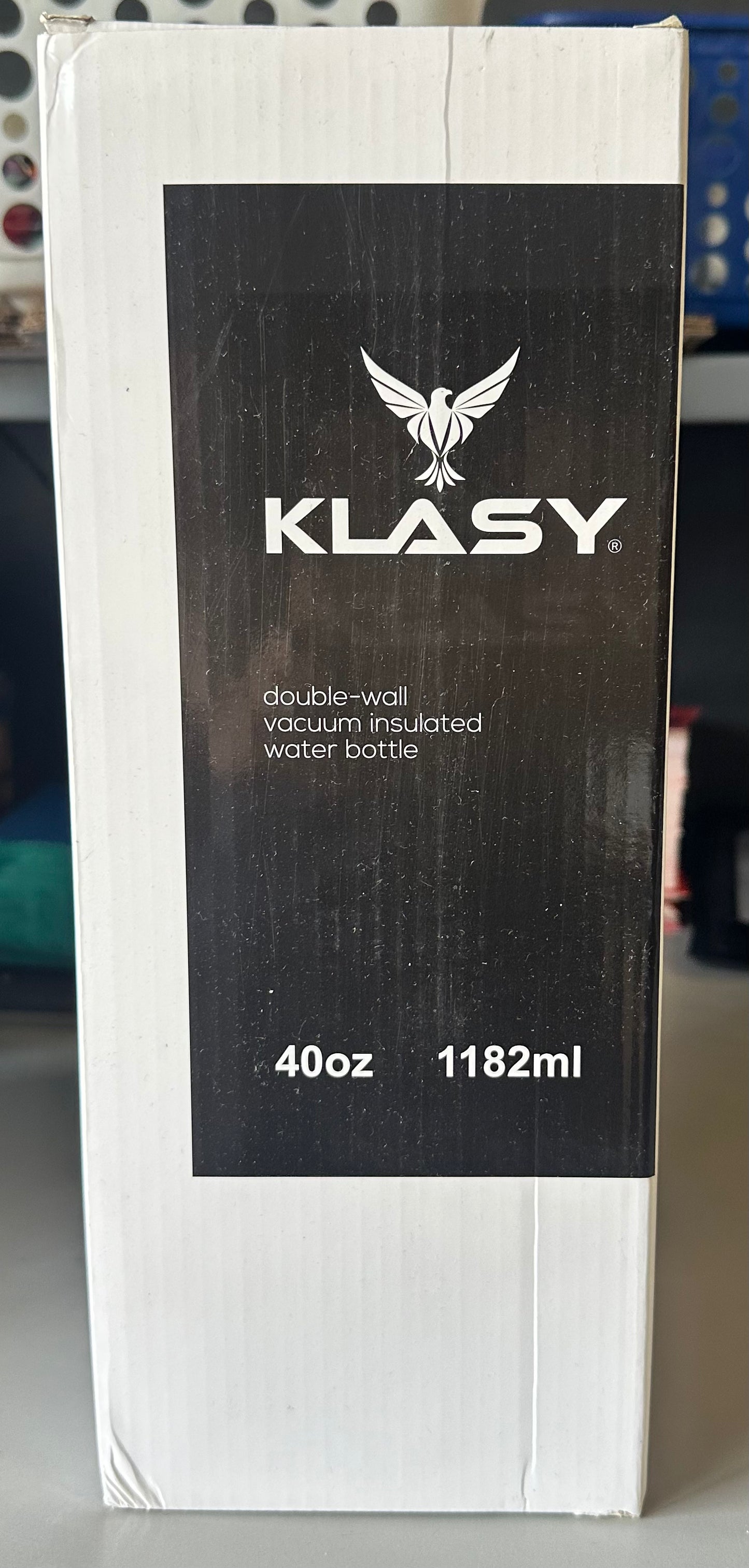 KLASY 40 oz Tumbler with Handle and Straw | Stainless Steel, Double Wall Vacuum Insulated, Dust-Proof Cap | Cupholder friendly | Large Travel Mug for Water, Iced Tea or Coffee, Smoothie and More