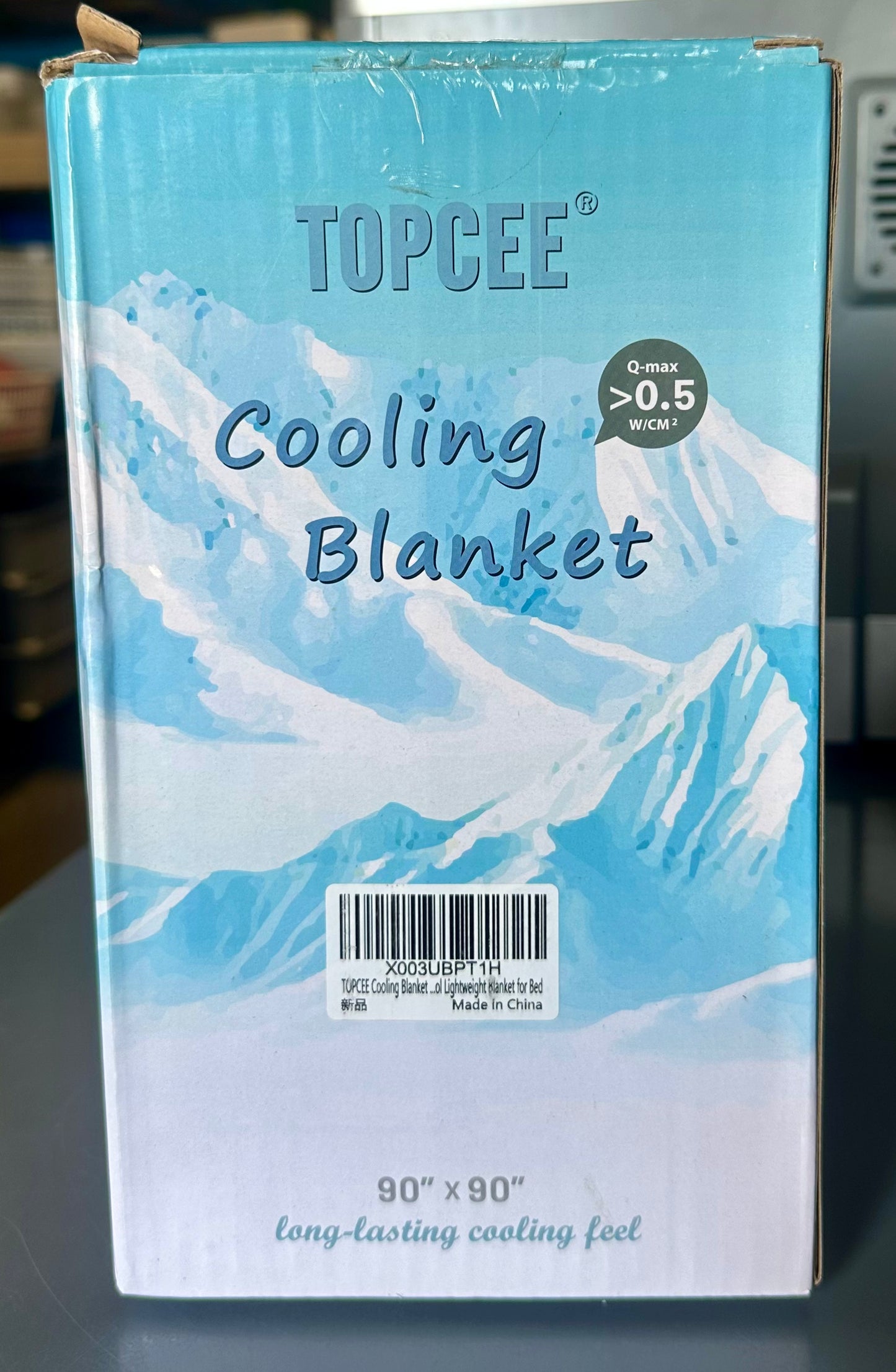 Cooling Blanket (90"x90" Queen Size) for Night Sweats, Absorbs Heat to Keep Adults Cool on Warm Nights