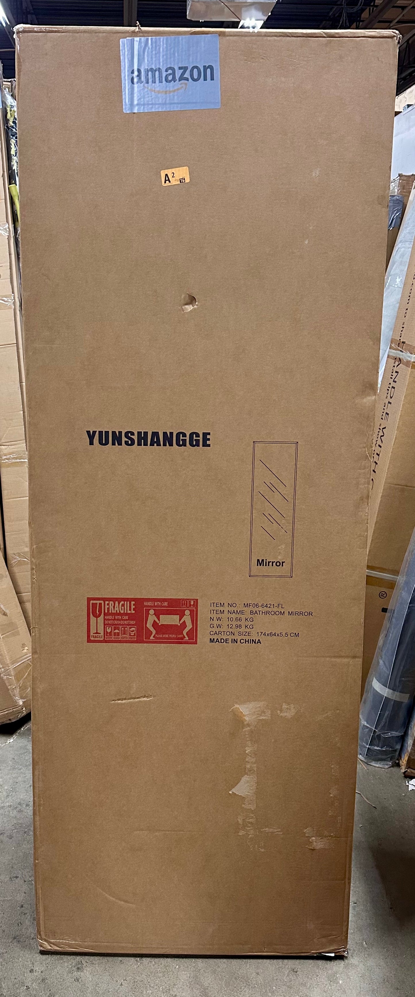 Full Length Mirror Door Hanging, 64X21 Full Length Hanging,Beveled Mirror Frameless,Bedroom, Wardrobe, Door (64 * 21 Inch) (M454)