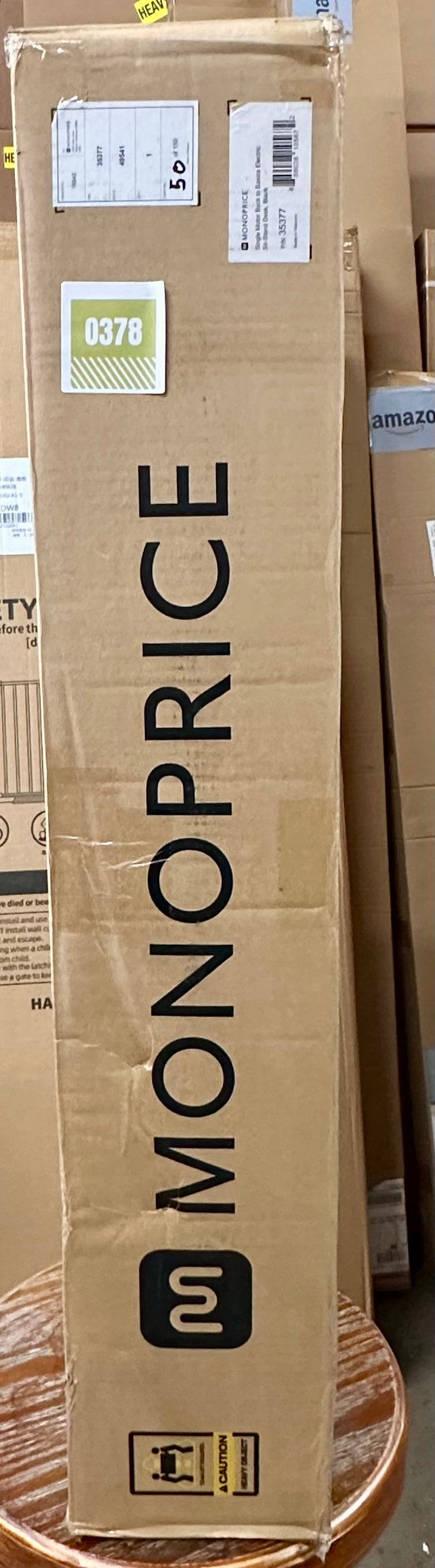 New - Monoprice Single Motor Sit-Stand Desk, Easy Adjustment, 32.4 x 18.9 x 27.9 Inches, Lifts Up to 154 Pounds, Black (O378)