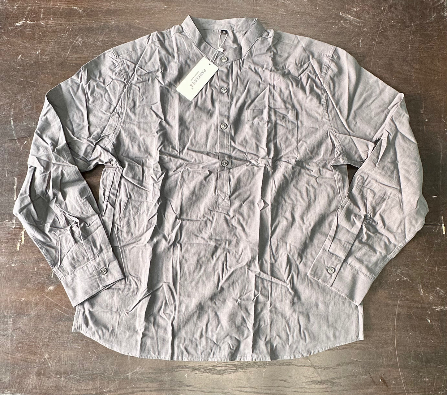Men's Cotton Henley Shirt, Lightweight Long Sleeve Casual Top (Size XL)